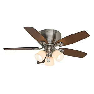 Casablanca Durant 44" Indoor Flushmount Pull Chain Ceiling Fan with 42W LED Cheap Low Ceiling Lighting