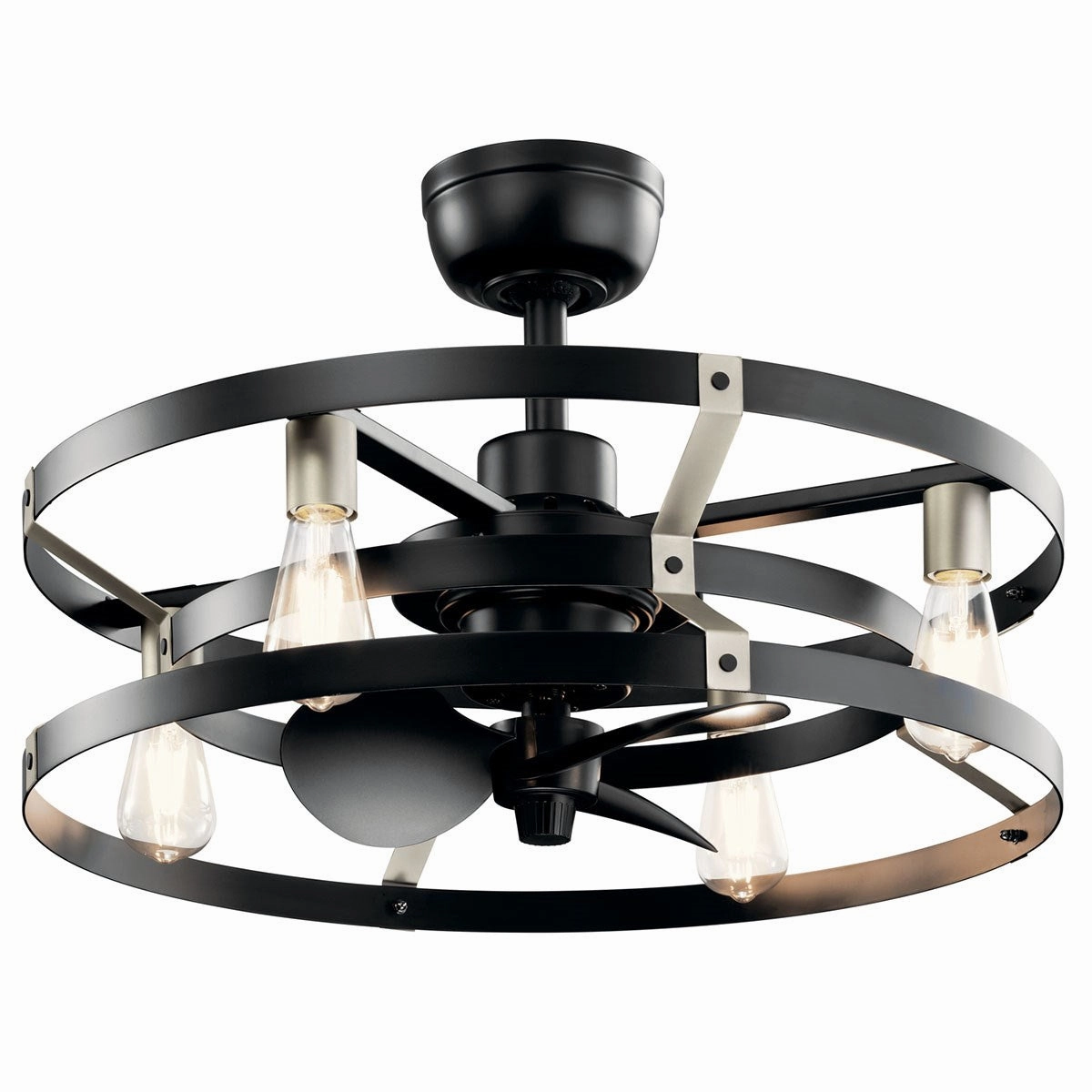Cavelli 25"Ceiling Fan Satin Black Fandeliers FANS on sale now