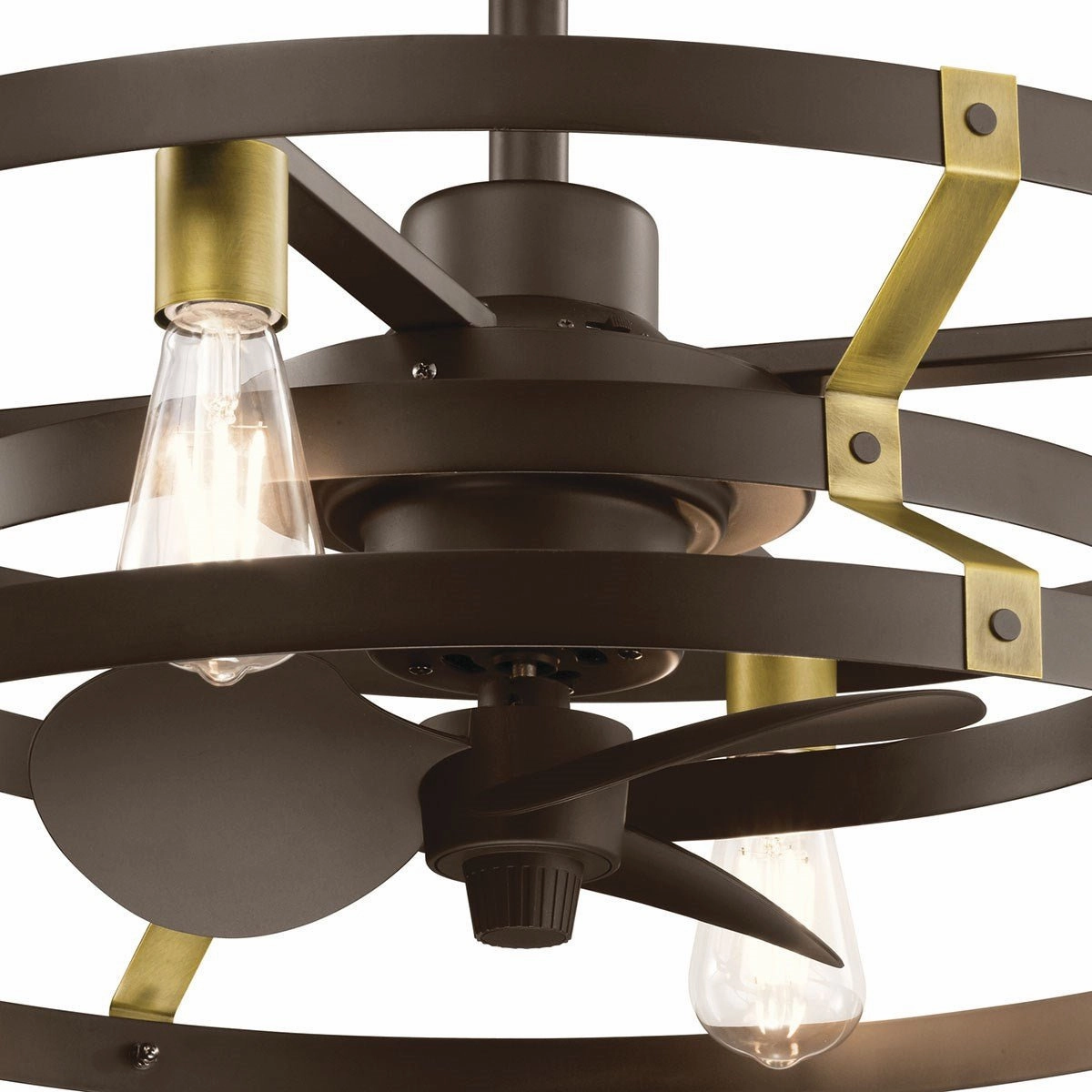 Cavelli 25"Ceiling Fan Satin Natural Bronze Fandeliers at discount prices