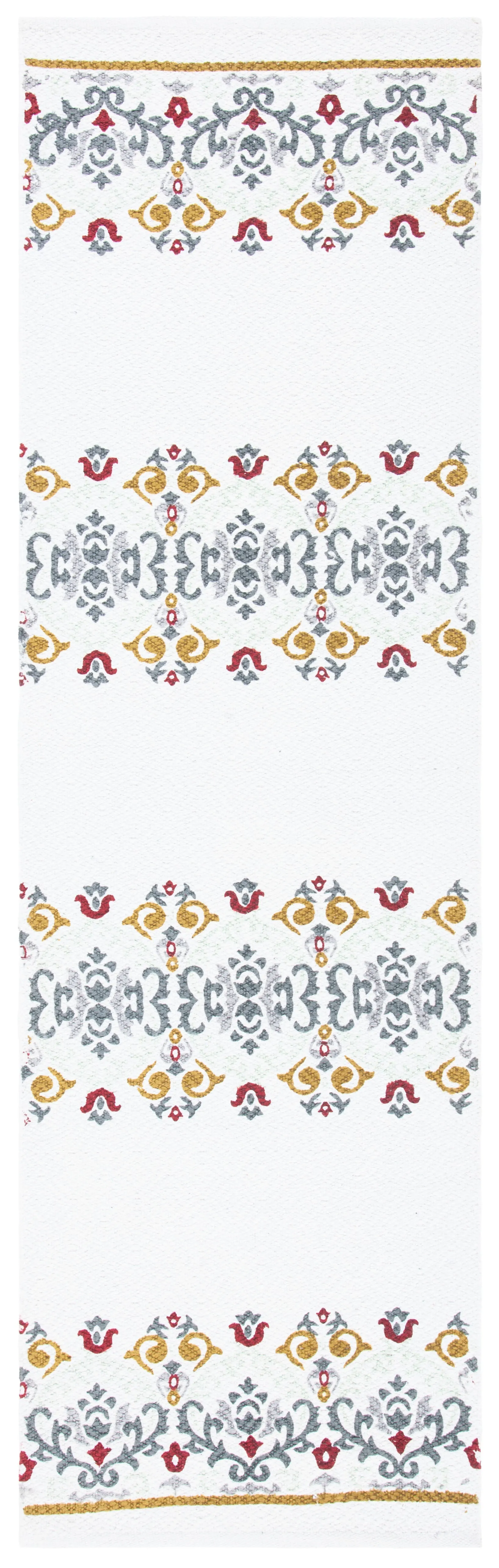 Cedar Brook Hand Made Area Rug, Ivory / Grey Traditional Style Non-Shedding