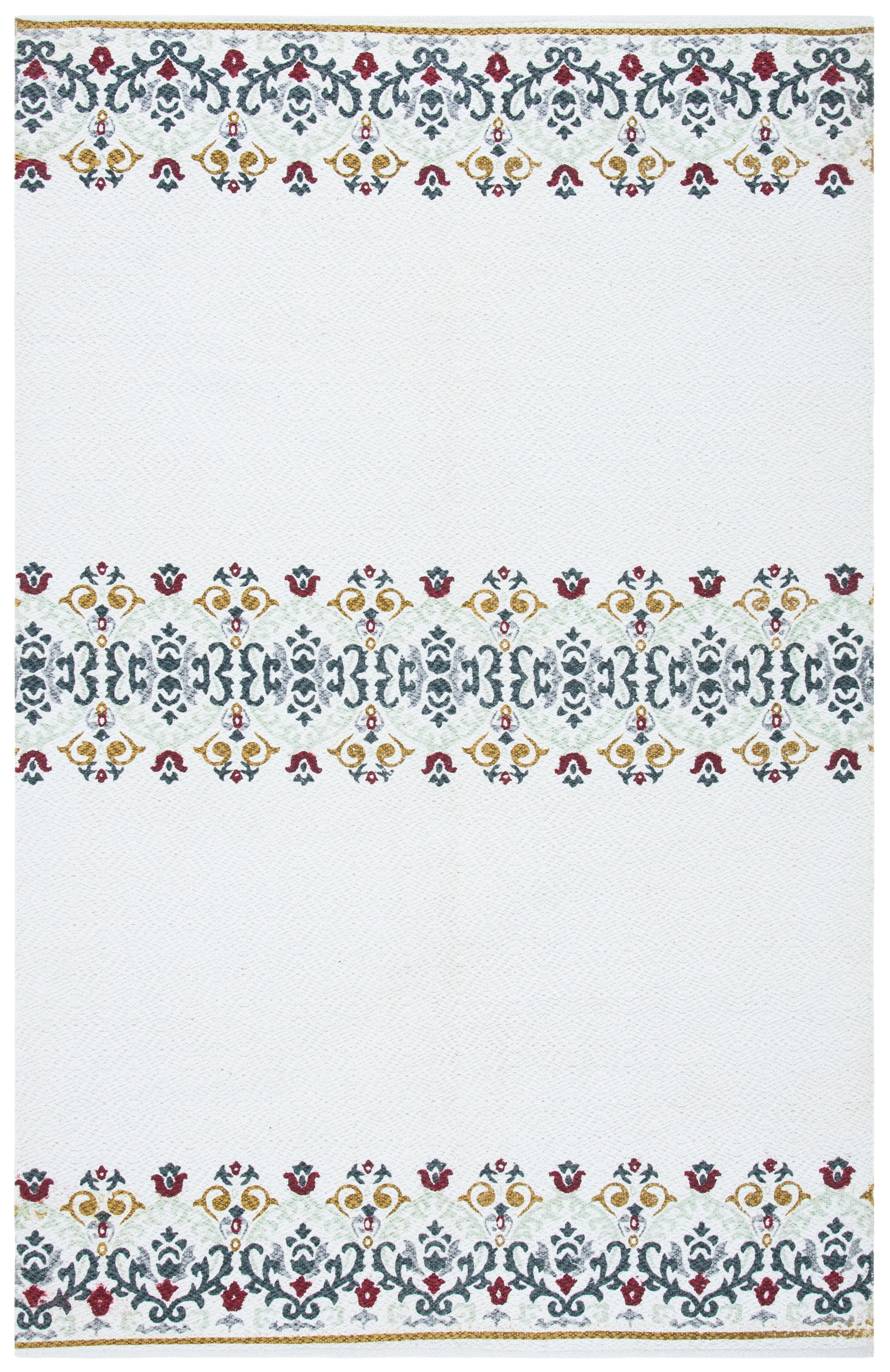 Cedar Brook Hand Made Area Rug, Ivory / Grey Traditional Style Non-Shedding