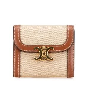 Celine  Canvas Leather Wallet (Tri-Fold) (Pre-Owned)