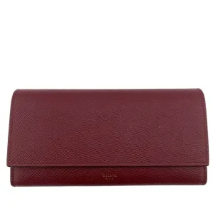 Celine Leather Long Wallet (Bi-Fold) (Pre-Owned)