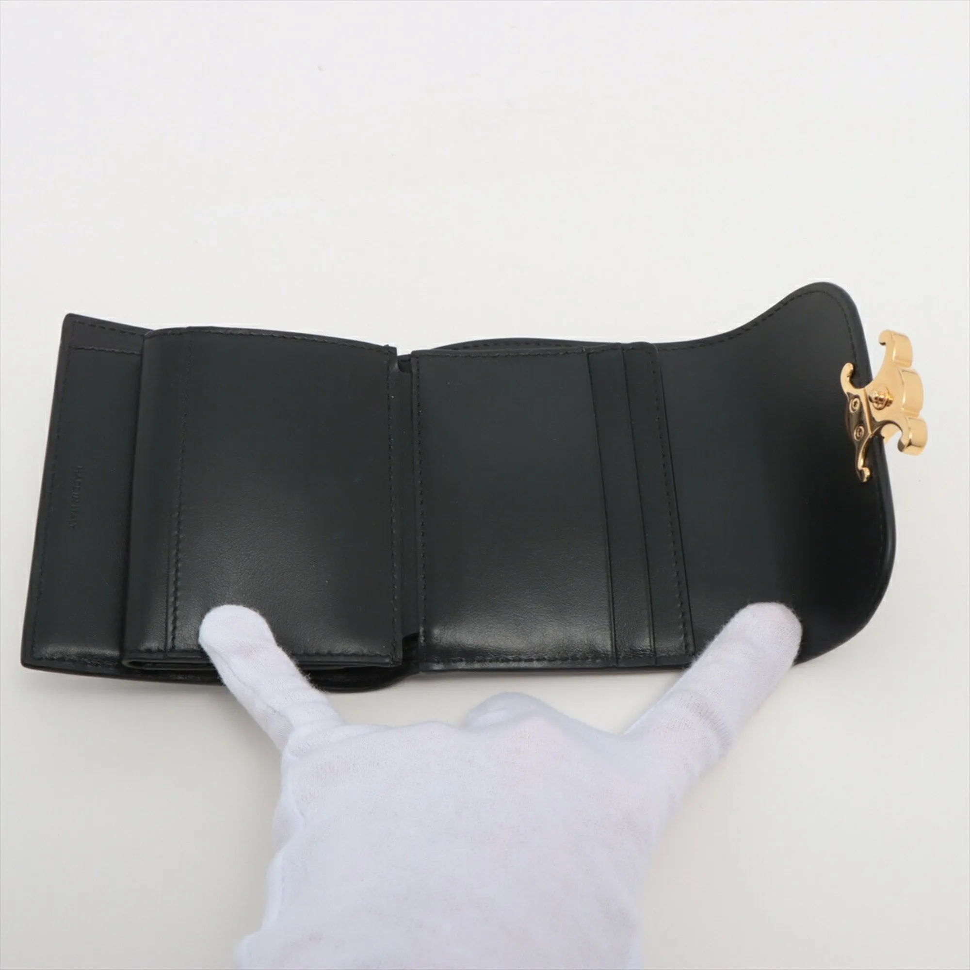 Celine Leather Wallet (Tri-Fold) (Pre-Owned)