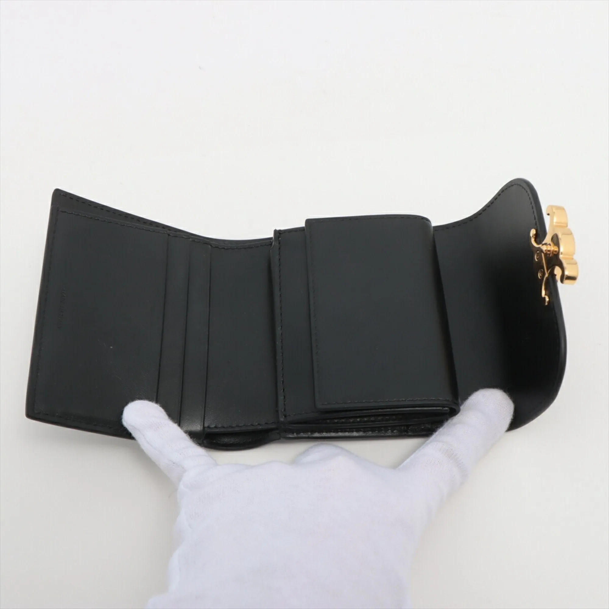 Celine Leather Wallet (Tri-Fold) (Pre-Owned)