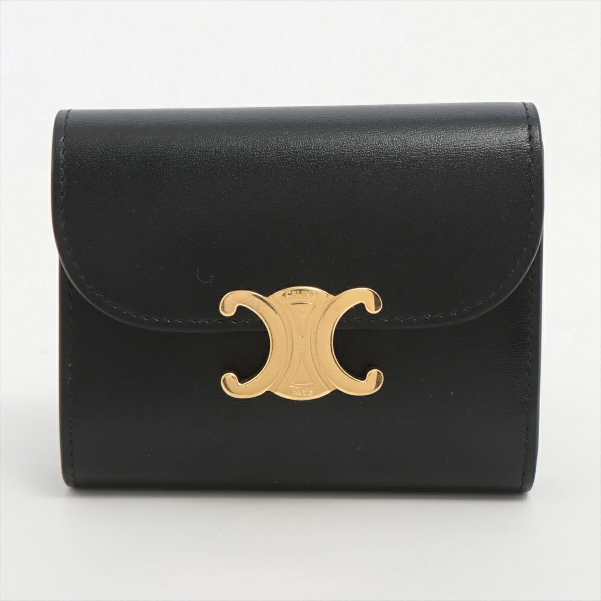 Celine Leather Wallet (Tri-Fold) (Pre-Owned)