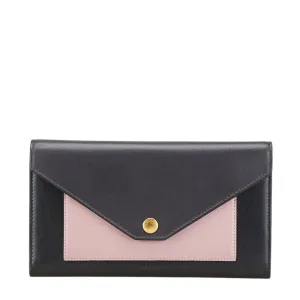 Celine pink Leather Long Wallet (Tri-Fold) (Pre-Owned)