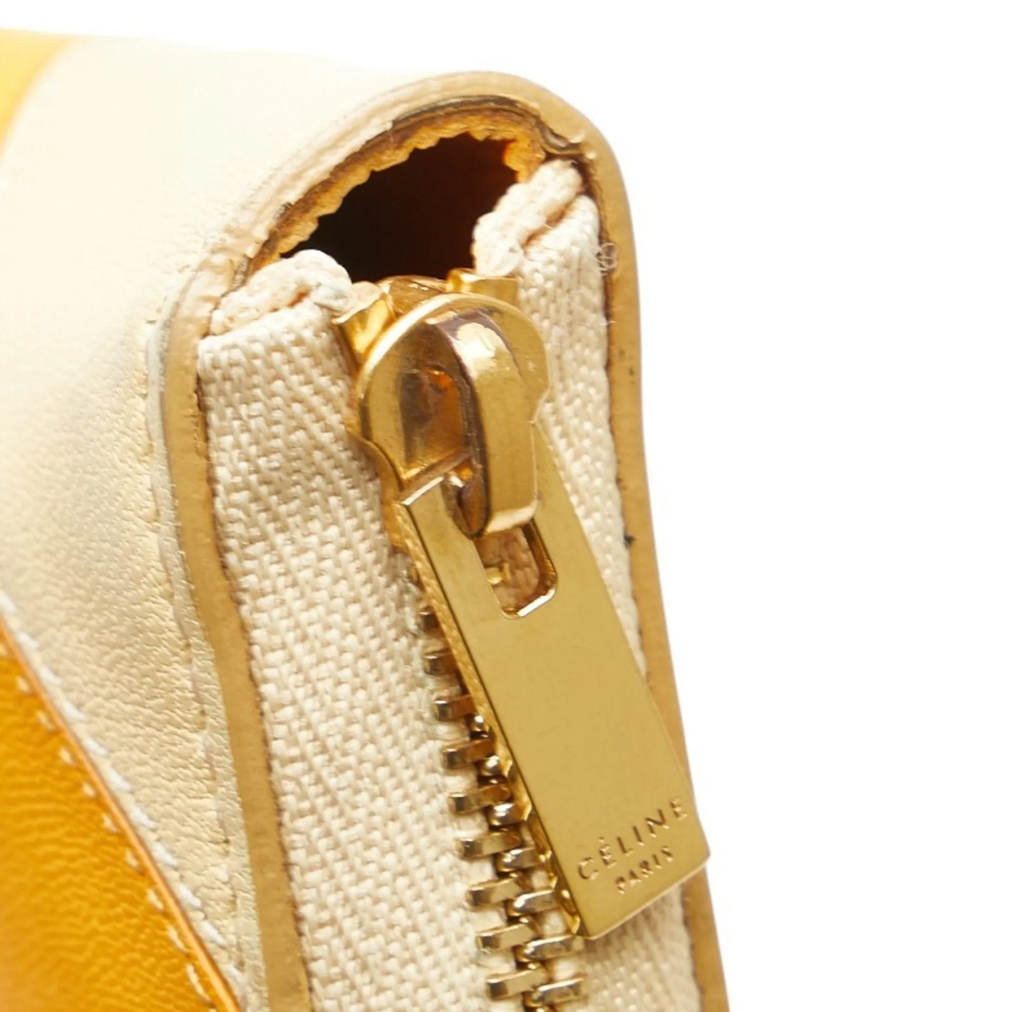 Celine yellow Leather Wallet (Bi-Fold) (Pre-Owned)