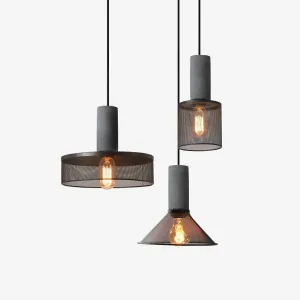 Cement Mesh Pendant Light Stylish Living Room Lights