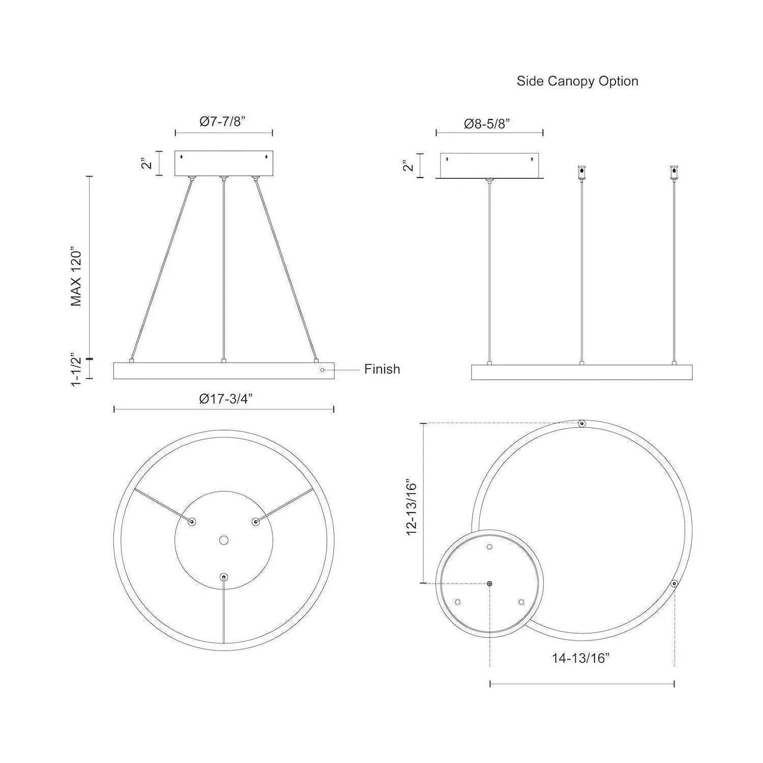 Cerchio 18" Up/Down Pendant
