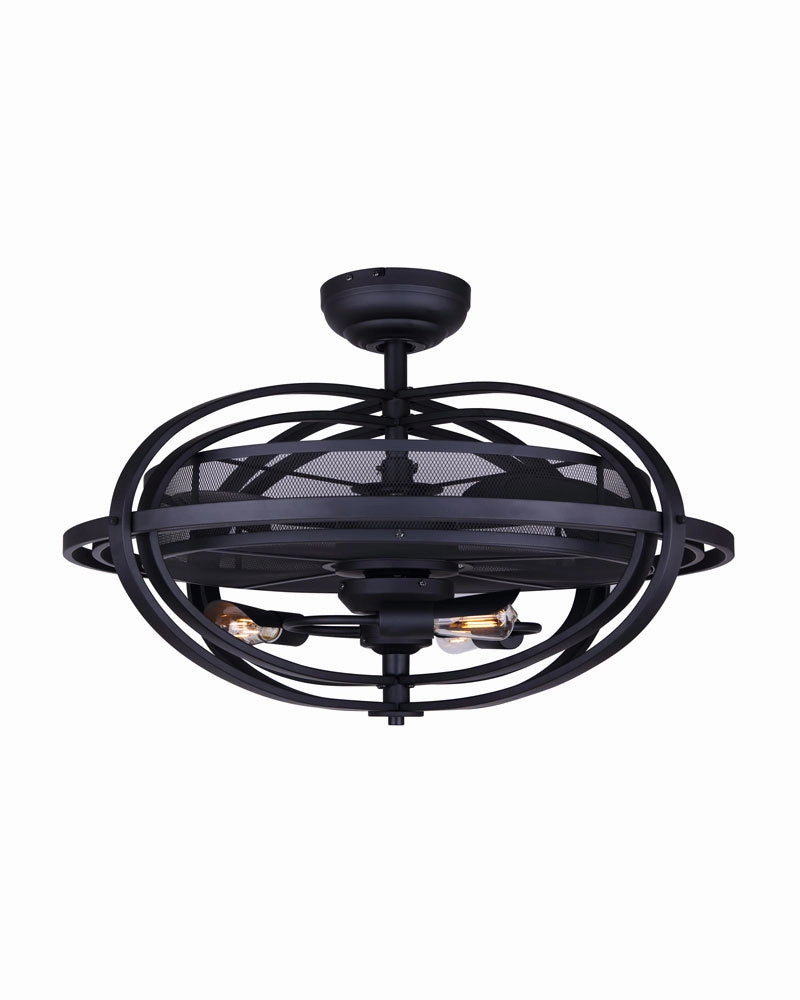 Cf24Cyr3Bk 24"Ceiling Fan Matte Black Fandeliers FANS on sale now