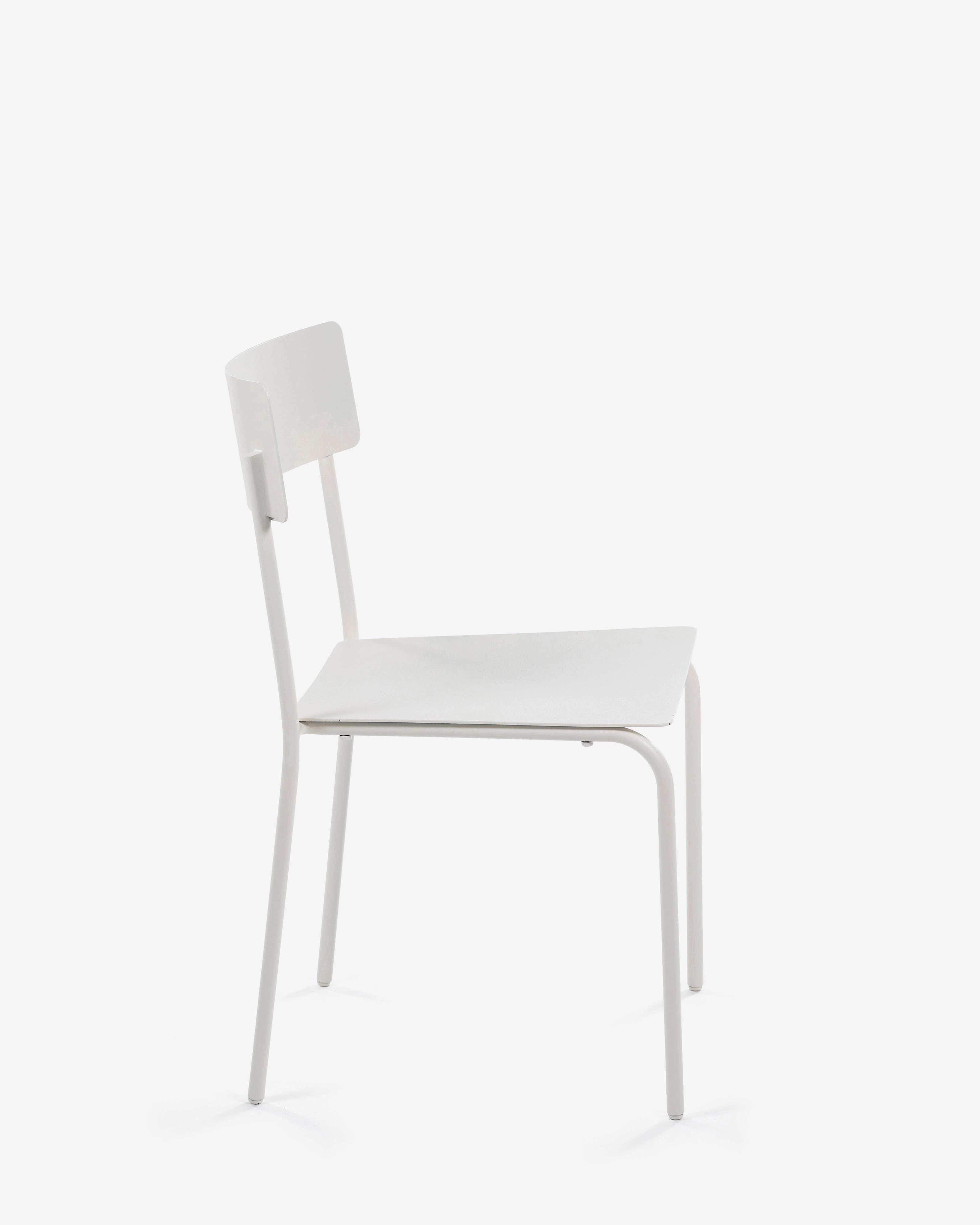 Chair S without armrests aluminium sand August