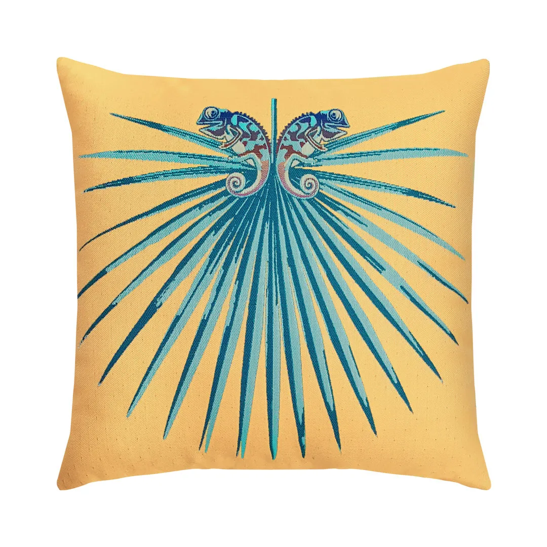 Chameleon Lagoon Indoor/Outdoor Pillow, Square Throw Pillows Cozy Upgrade