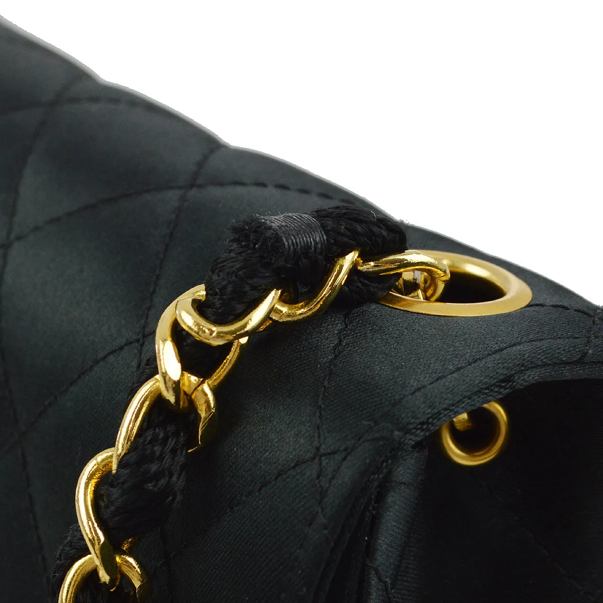 Chanel 1989-1991 Satin Mini Classic Square Flap Shoulder Bag 17
