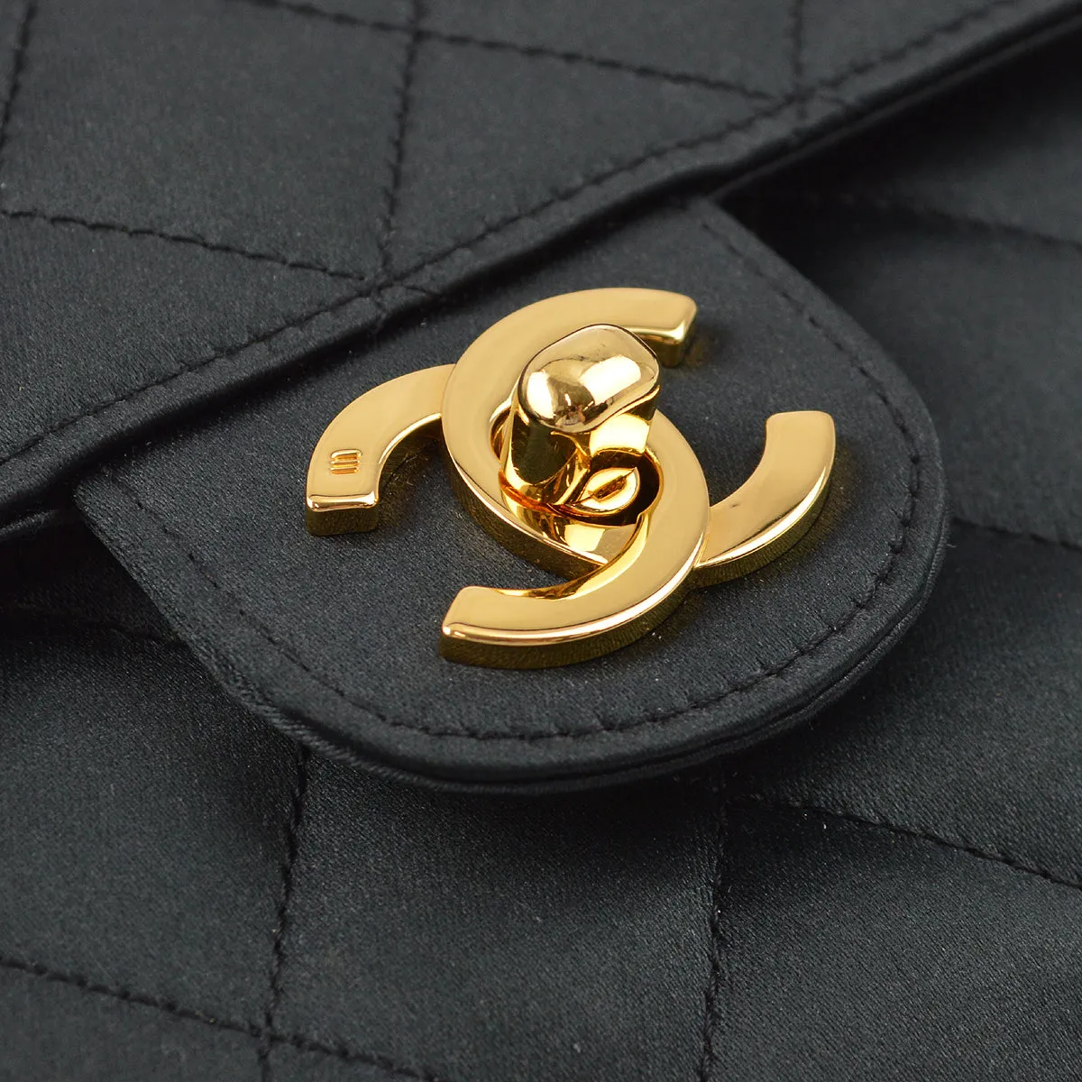 Chanel 1989-1991 Satin Mini Classic Square Flap Shoulder Bag 17