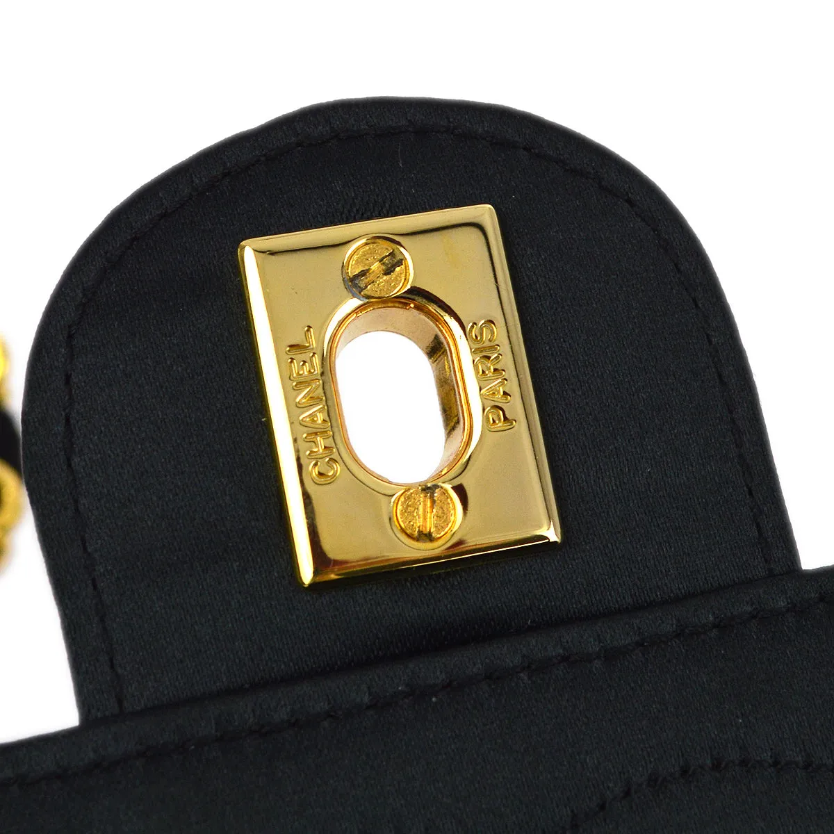 Chanel 1989-1991 Satin Mini Classic Square Flap Shoulder Bag 17