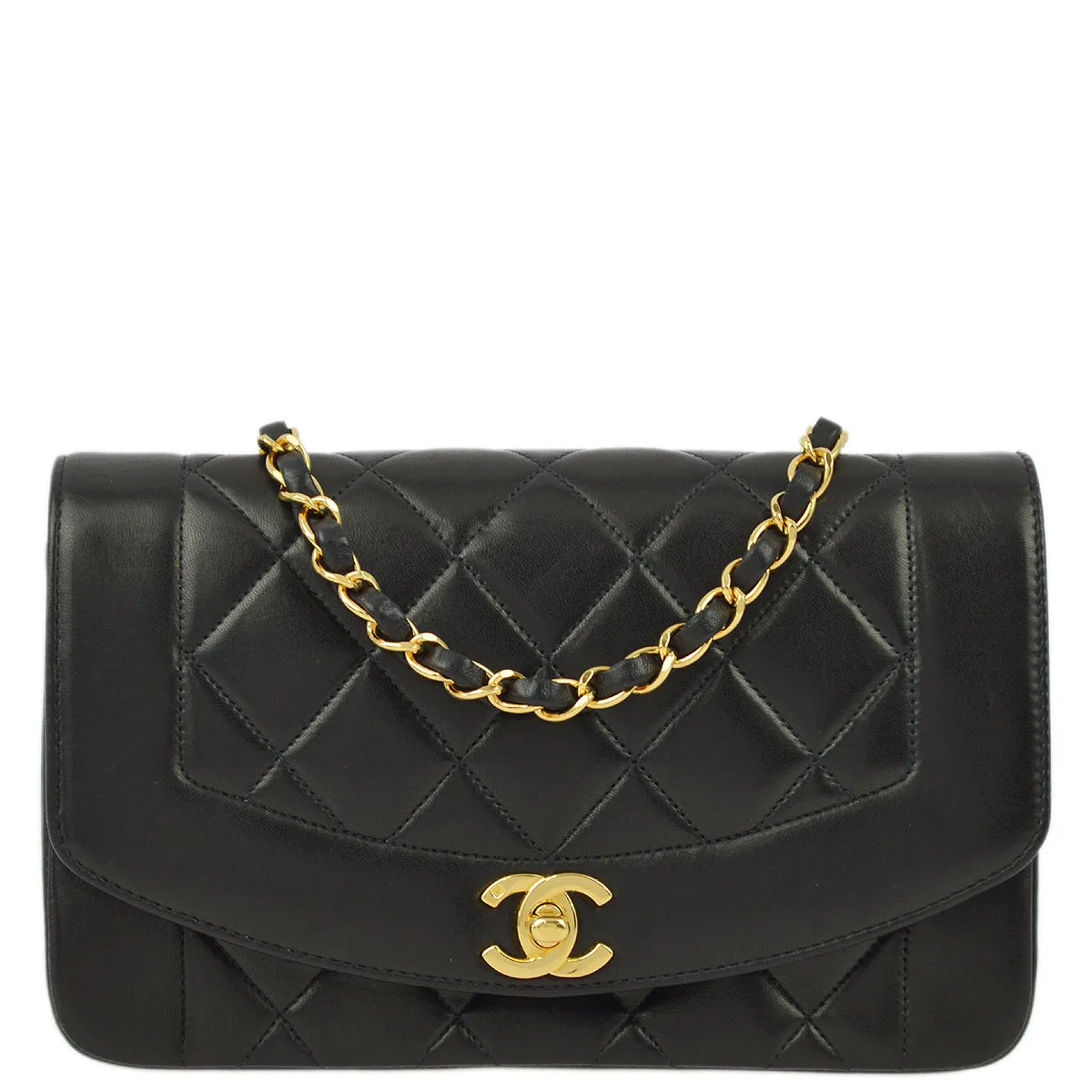Chanel * 1994-1996 Lambskin Small Diana Shoulder Bag