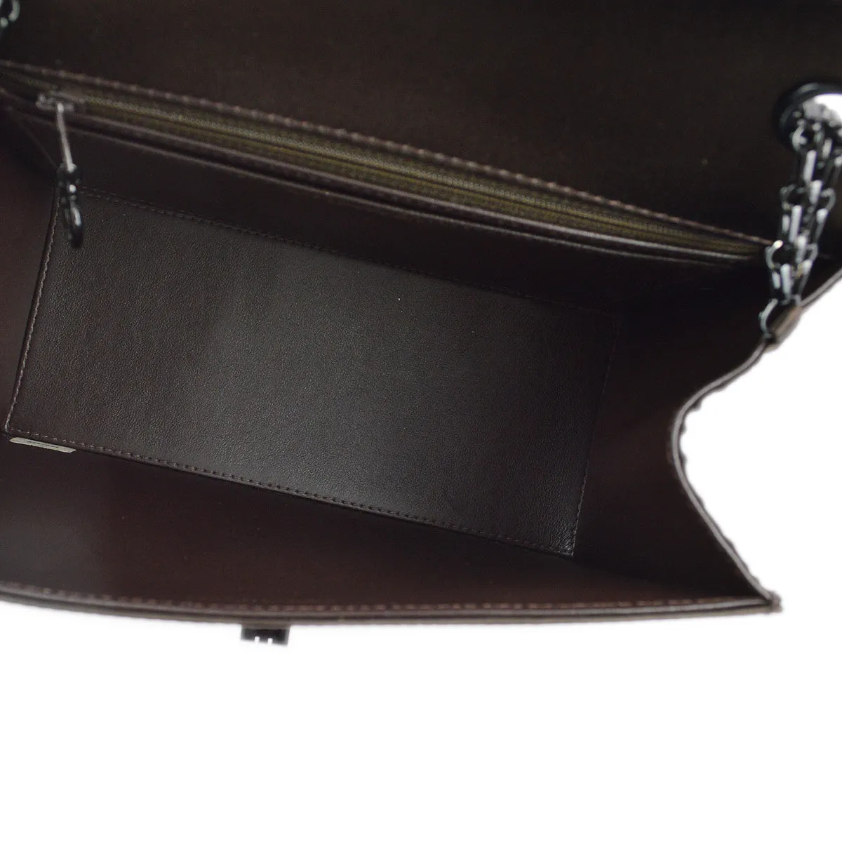 Chanel 1997-1999 Brown Satin Mademoiselle Lock Shoulder Bag