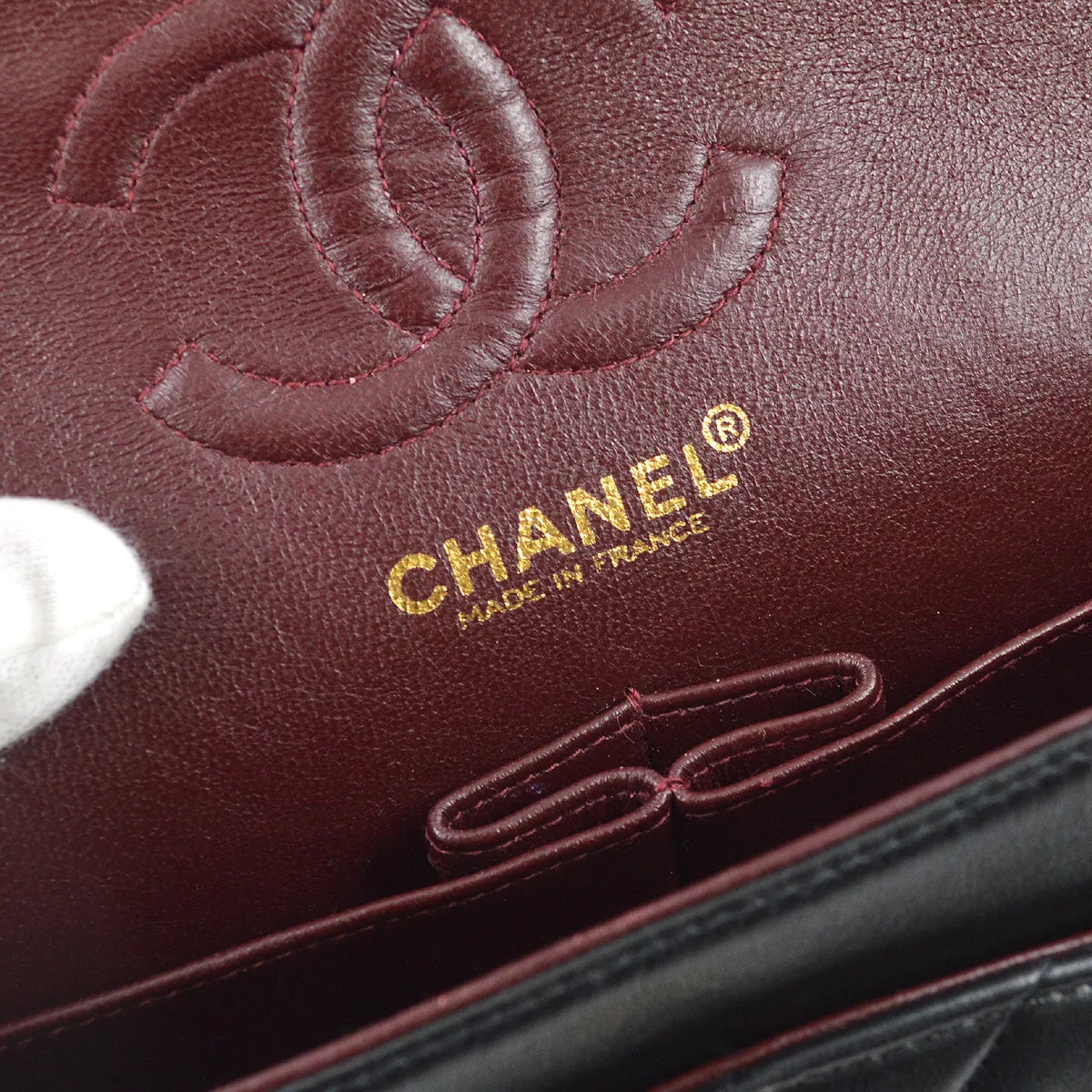 Chanel 2000-2001 Black Lambskin Small Classic Double Flap Shoulder Bag