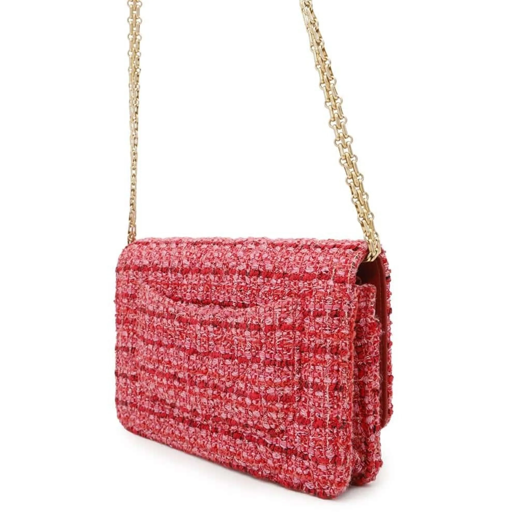Chanel 2.55 Tweed Chain/Shoulder Wallet (Pre-Owned)