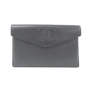 Chanel Caviar Leather Long Wallet (Bi-Fold) (Pre-Owned)