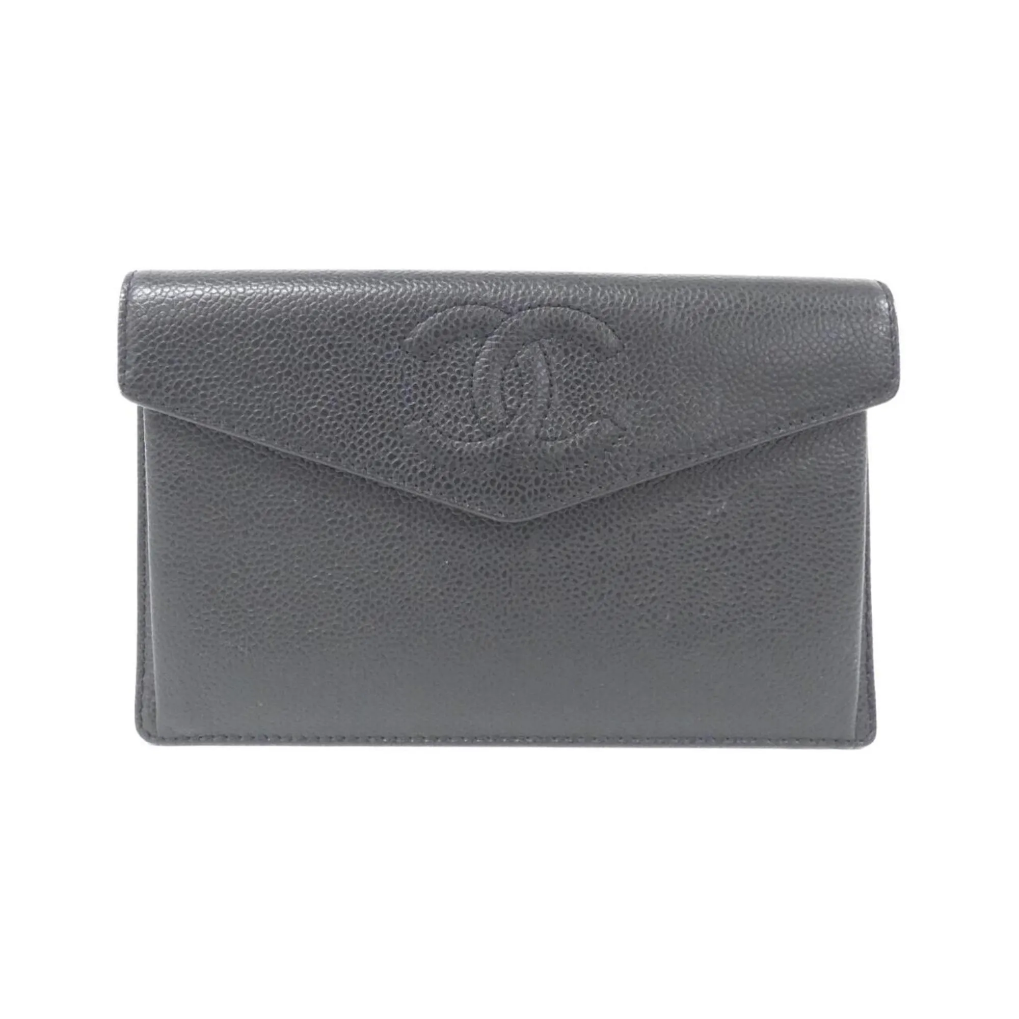 Chanel Caviar Leather Long Wallet (Bi-Fold) (Pre-Owned)