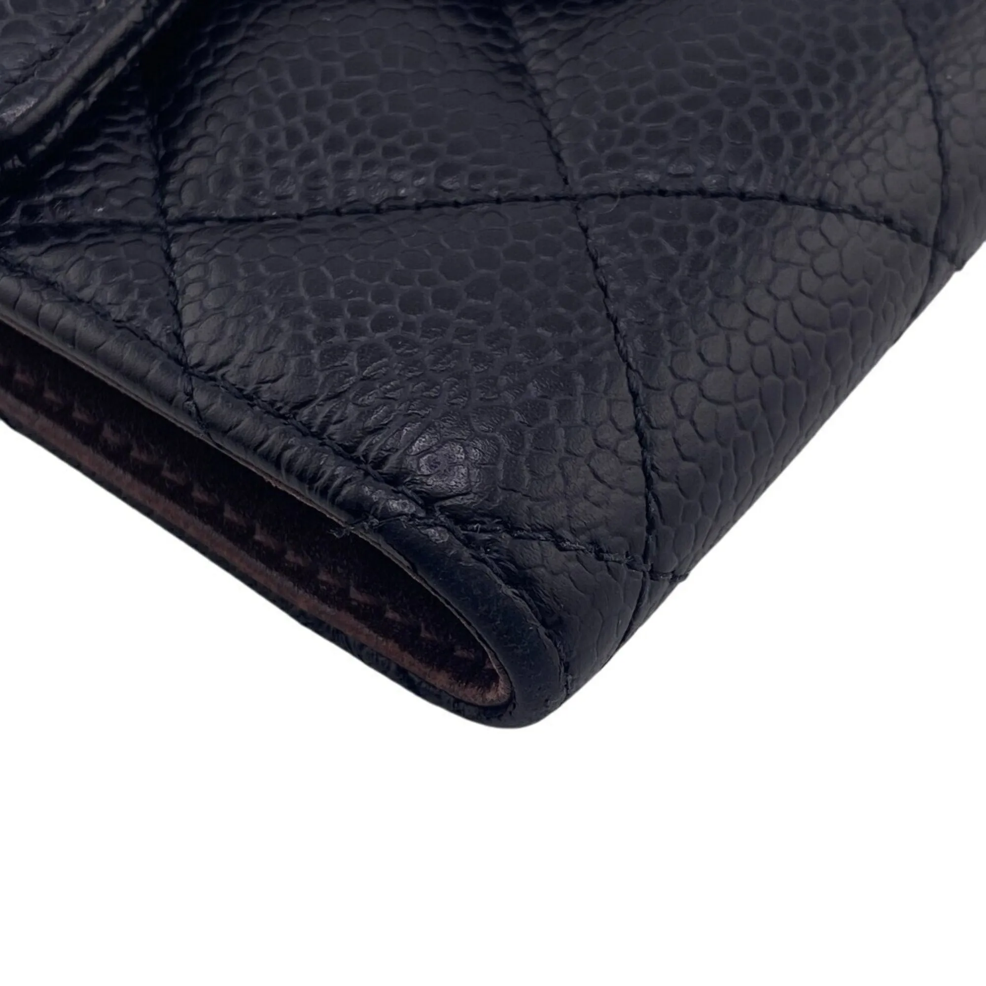 Chanel Caviar Leather Wallet (Tri-Fold) (Pre-Owned)