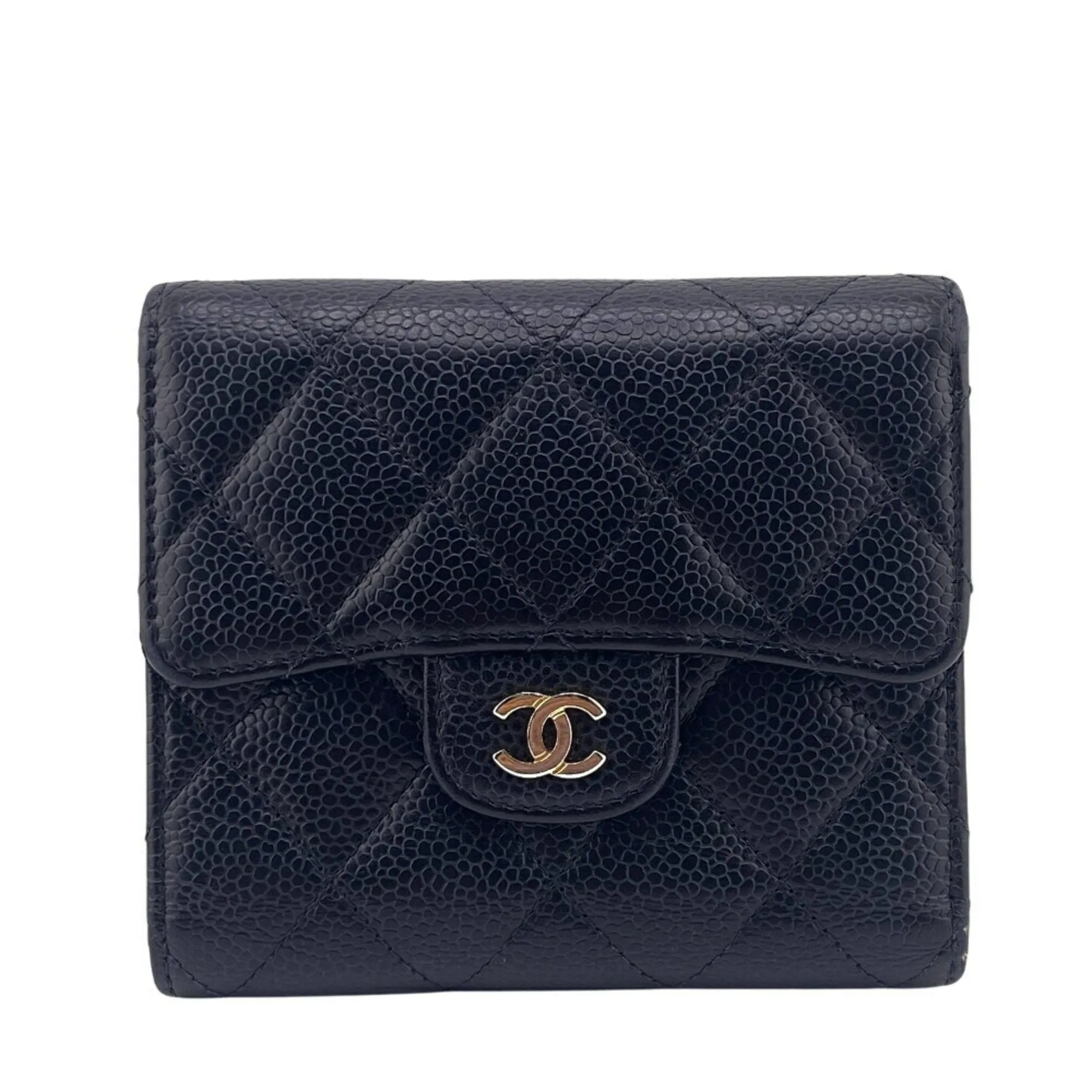 Chanel Caviar Leather Wallet (Tri-Fold) (Pre-Owned)