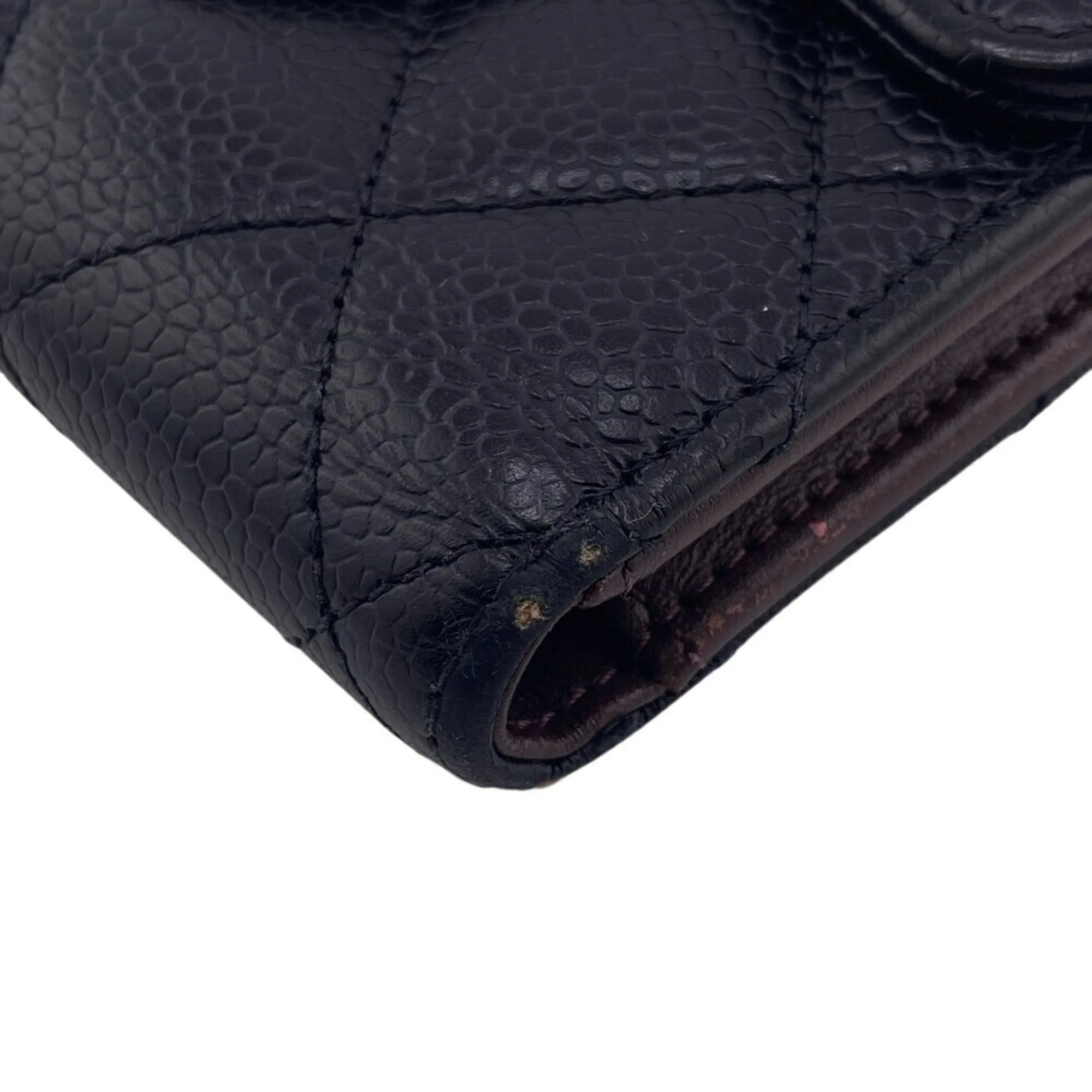 Chanel Caviar Leather Wallet (Tri-Fold) (Pre-Owned)
