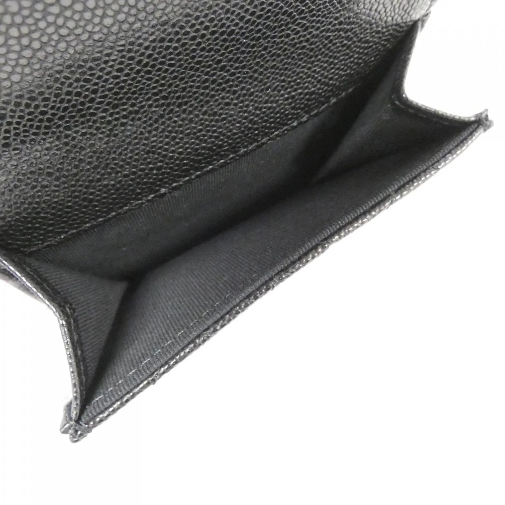 Chanel  gold Caviar Leather Wallet (Tri-Fold) (Pre-Owned)