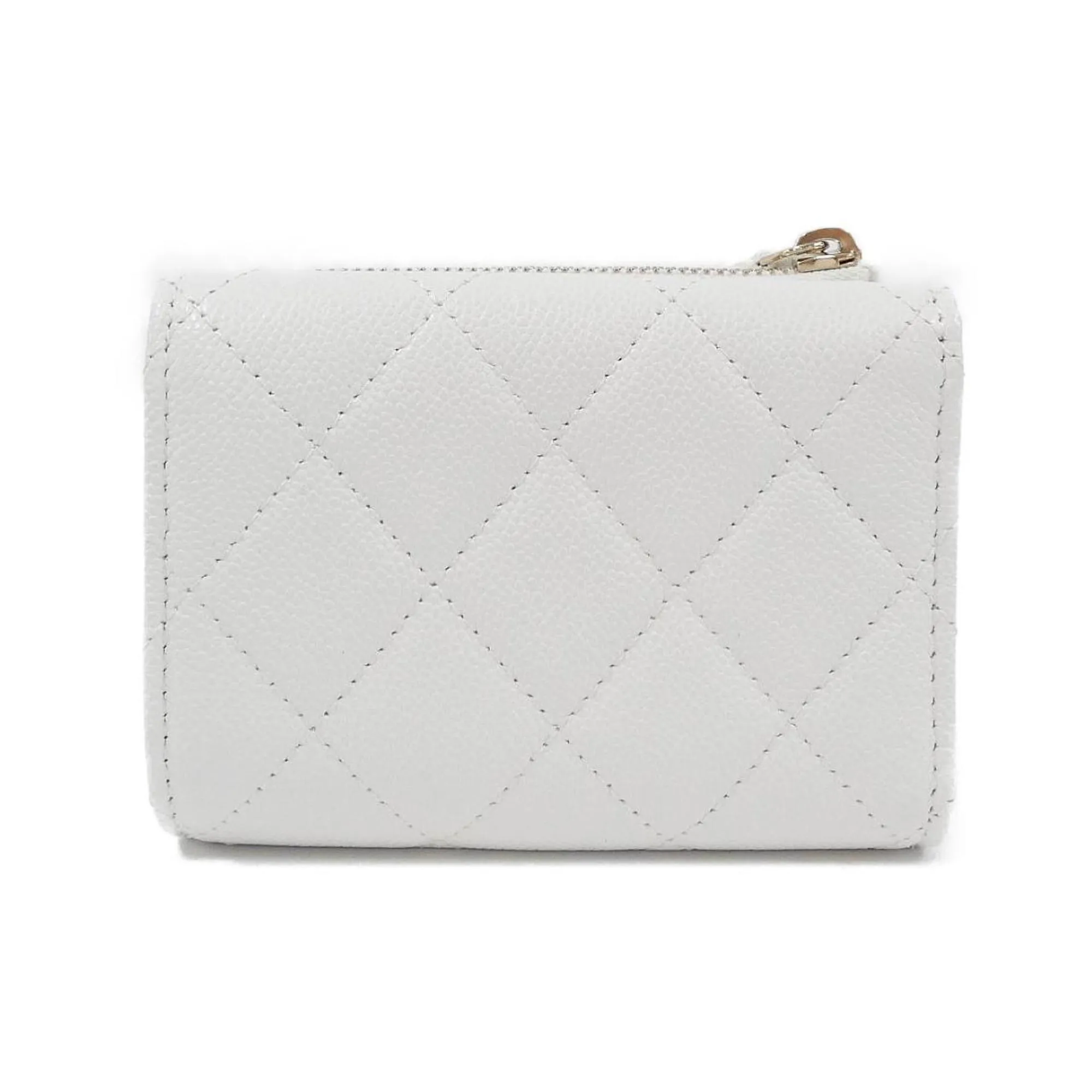 Chanel gold Caviar Leather Wallet (Tri-Fold) (Pre-Owned)