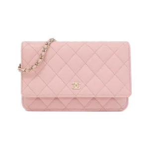 Chanel Grained Calfskin Chain/Shoulder Wallet (Pre-Owned)
