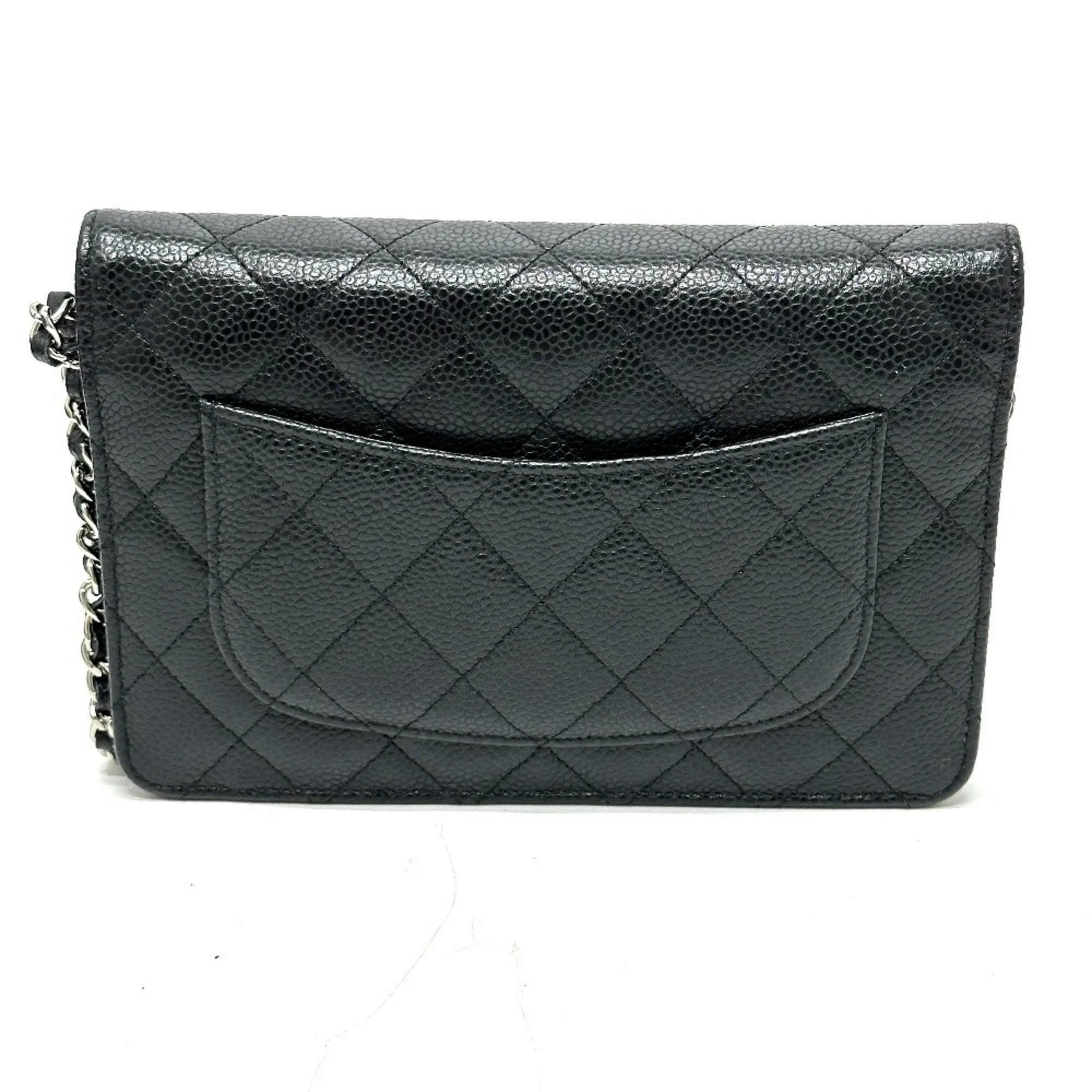 Chanel Grained Calfskin Chain/Shoulder Wallet (Pre-Owned)