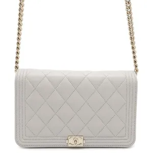 Chanel Grained Calfskin Chain/Shoulder Wallet (Pre-Owned)