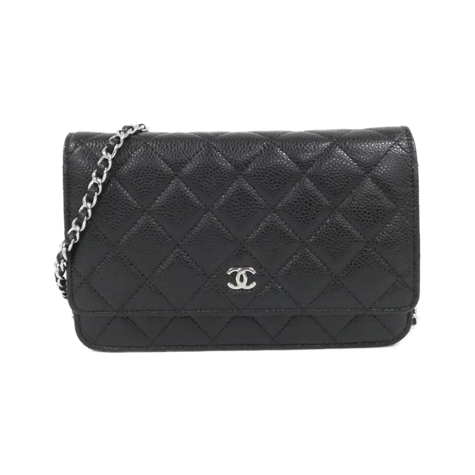 Chanel  Grained Calfskin Chain/Shoulder Wallet (Pre-Owned)