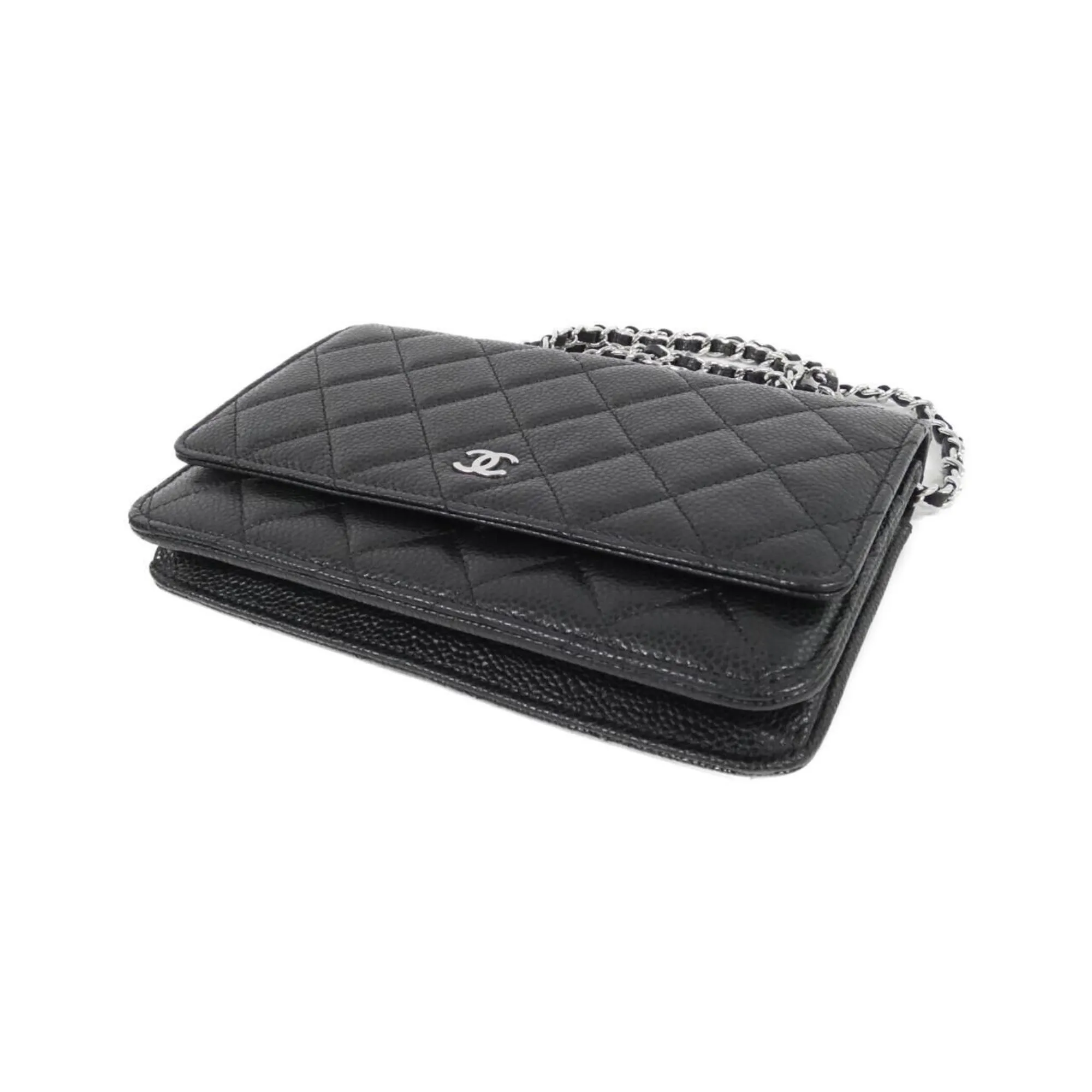 Chanel  Grained Calfskin Chain/Shoulder Wallet (Pre-Owned)