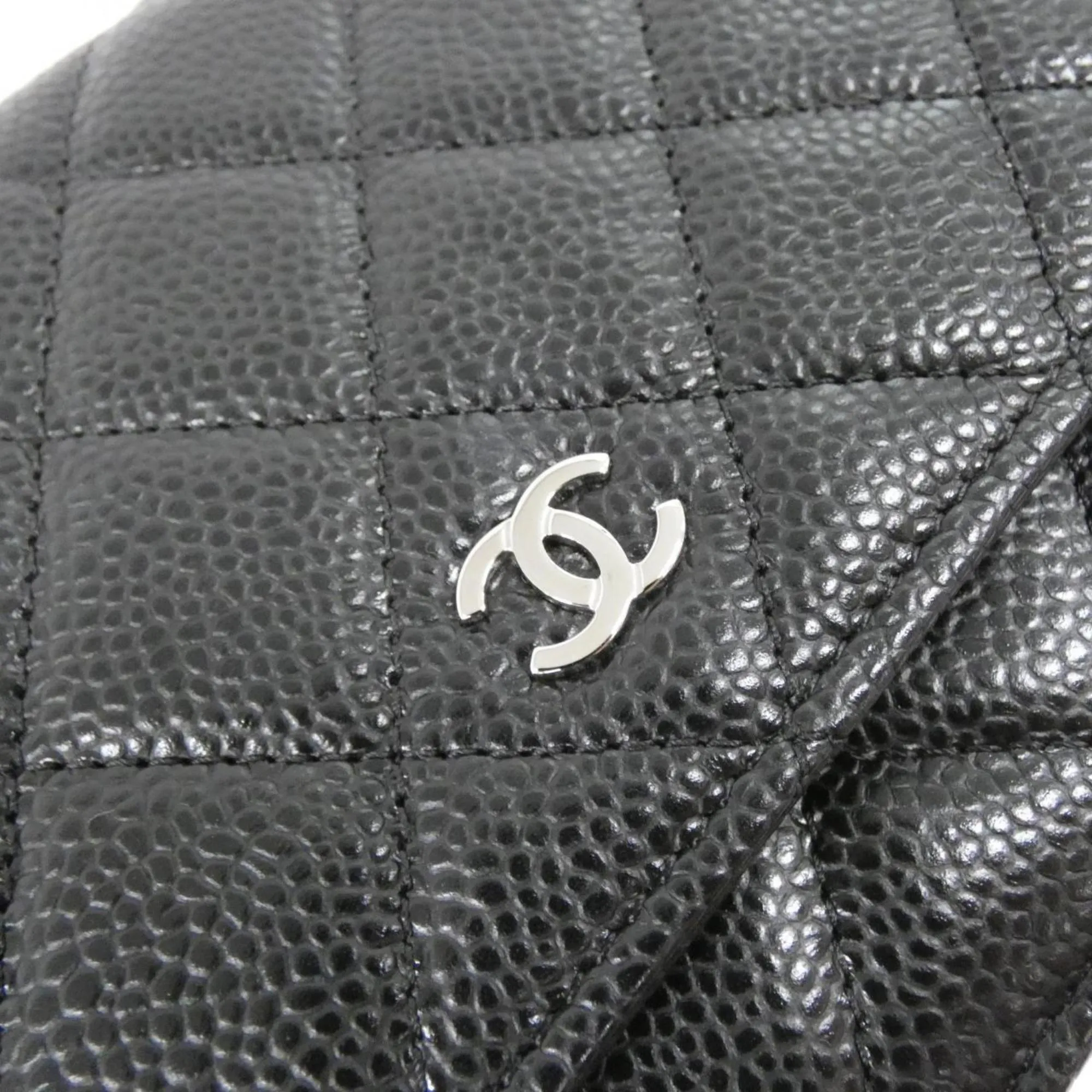 Chanel  Grained Calfskin Chain/Shoulder Wallet (Pre-Owned)