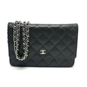 Chanel Grained Calfskin Chain/Shoulder Wallet (Pre-Owned)