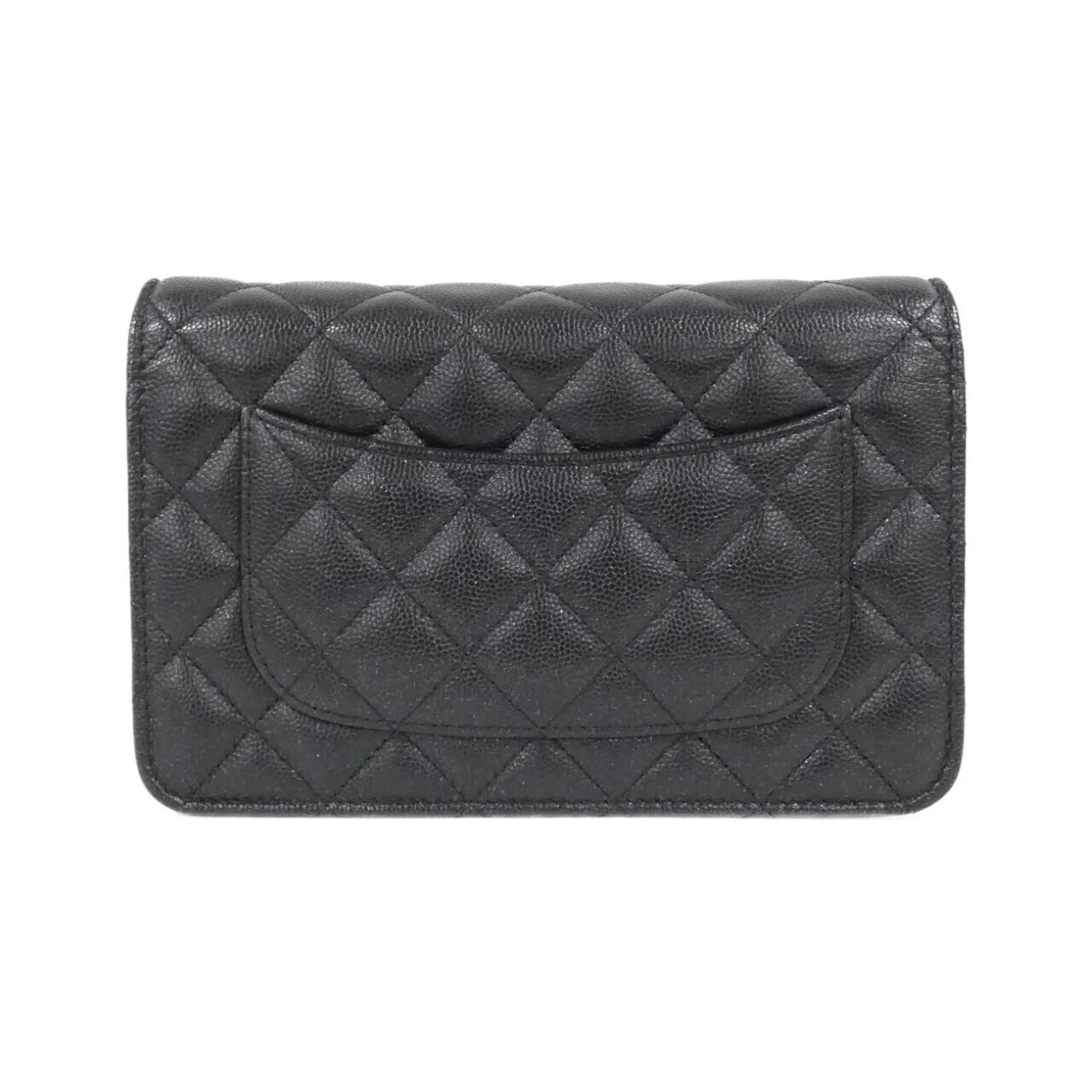 Chanel Grained Calfskin Chain/Shoulder Wallet (Pre-Owned)