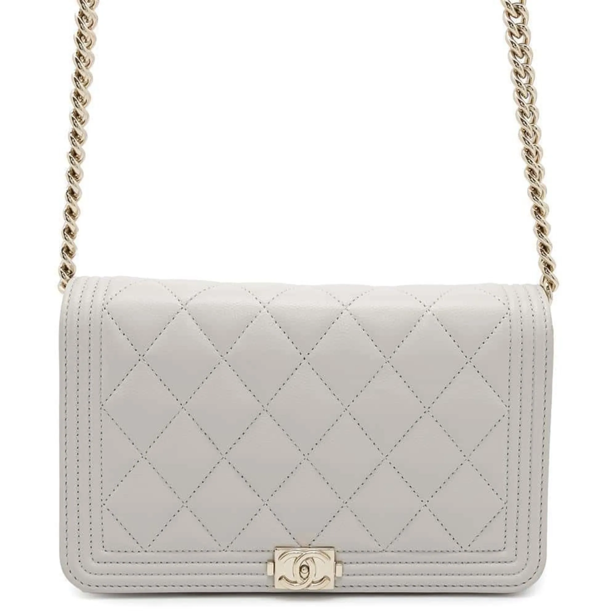Chanel Grained Calfskin Chain/Shoulder Wallet (Pre-Owned)