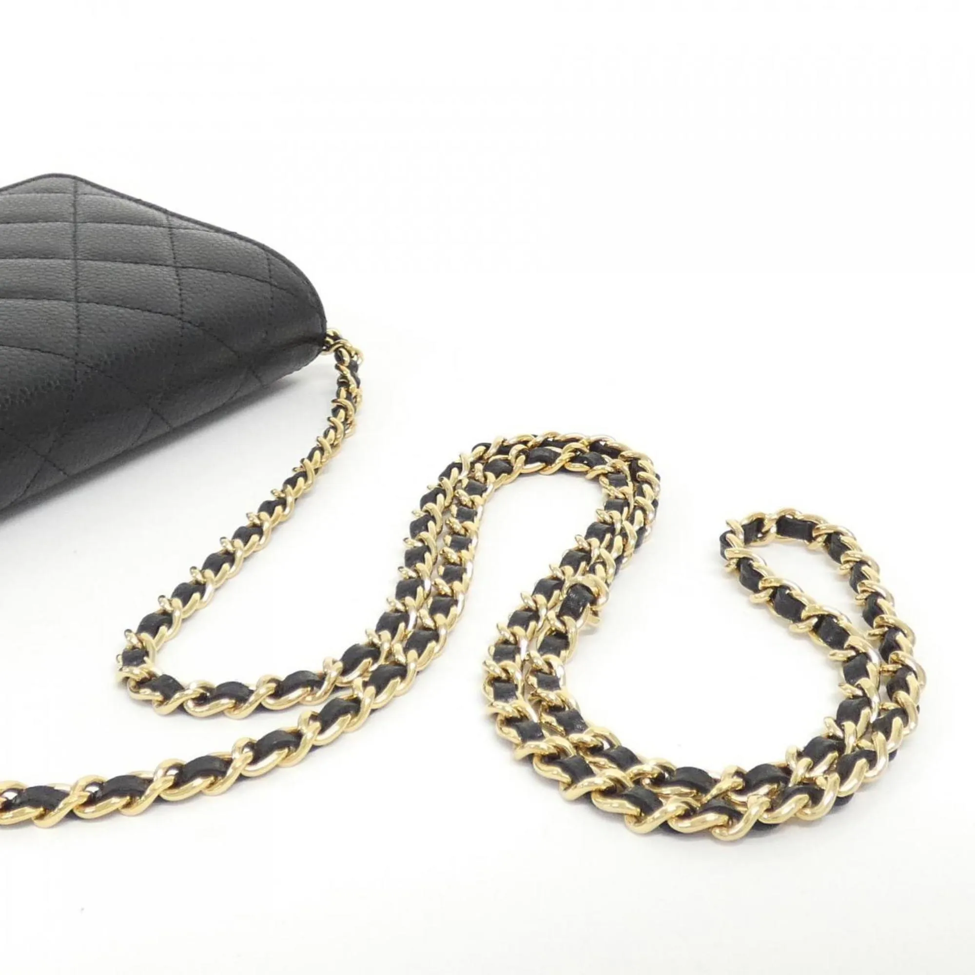 Chanel  Grained Calfskin Chain/Shoulder Wallet (Pre-Owned)