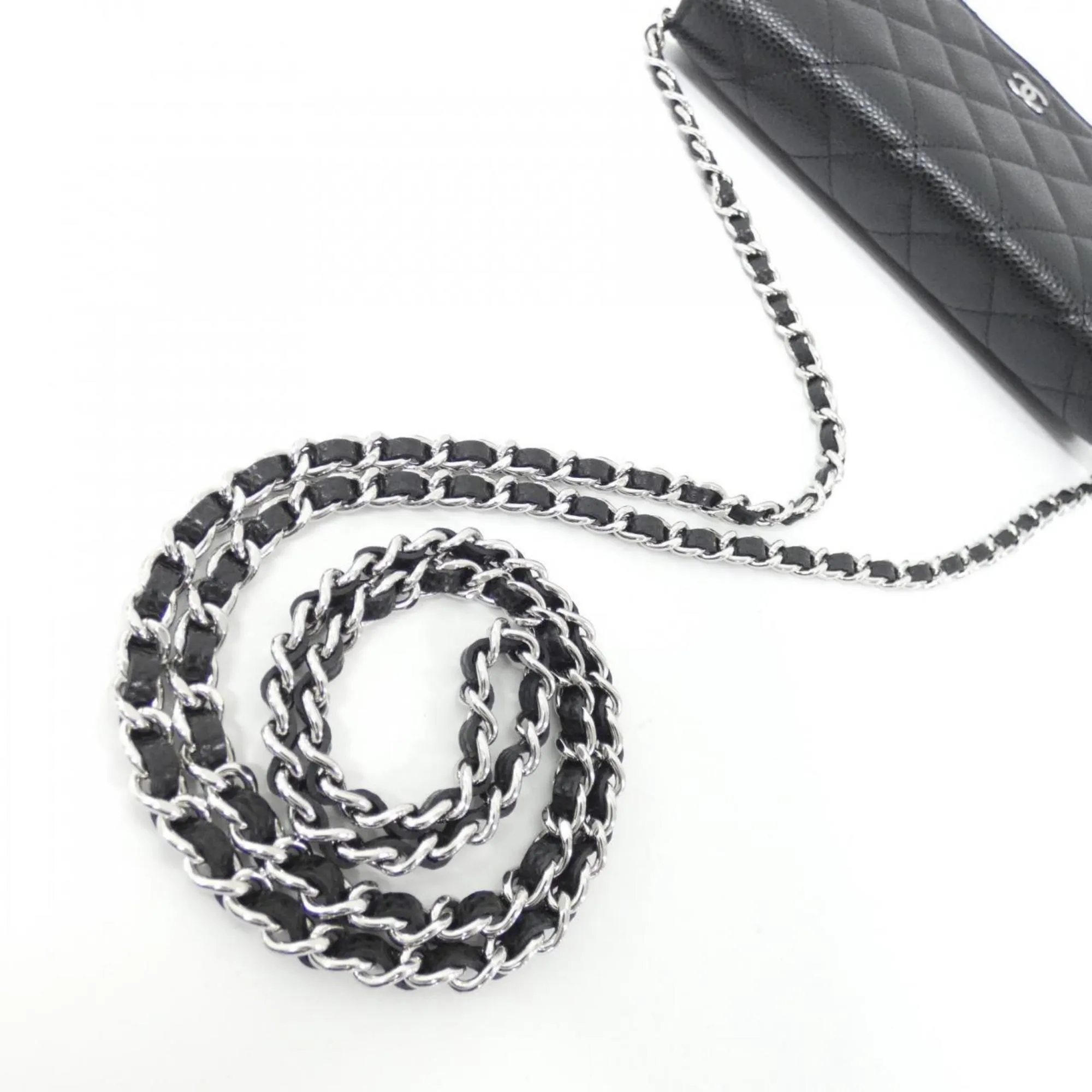 Chanel  Grained Calfskin Chain/Shoulder Wallet (Pre-Owned)