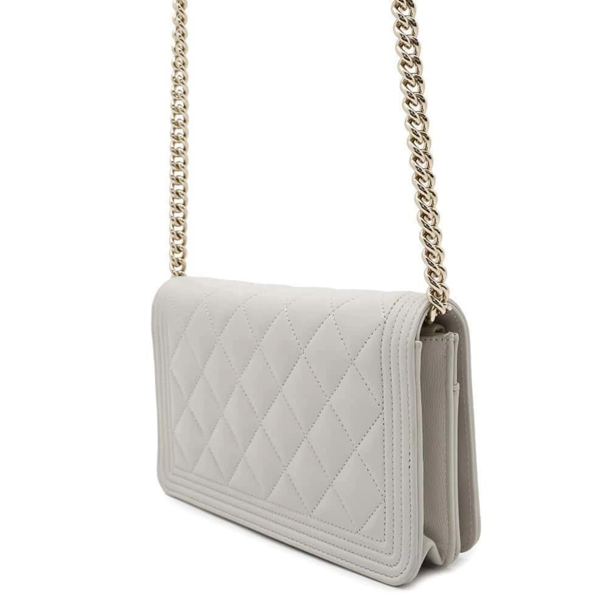Chanel Grained Calfskin Chain/Shoulder Wallet (Pre-Owned)