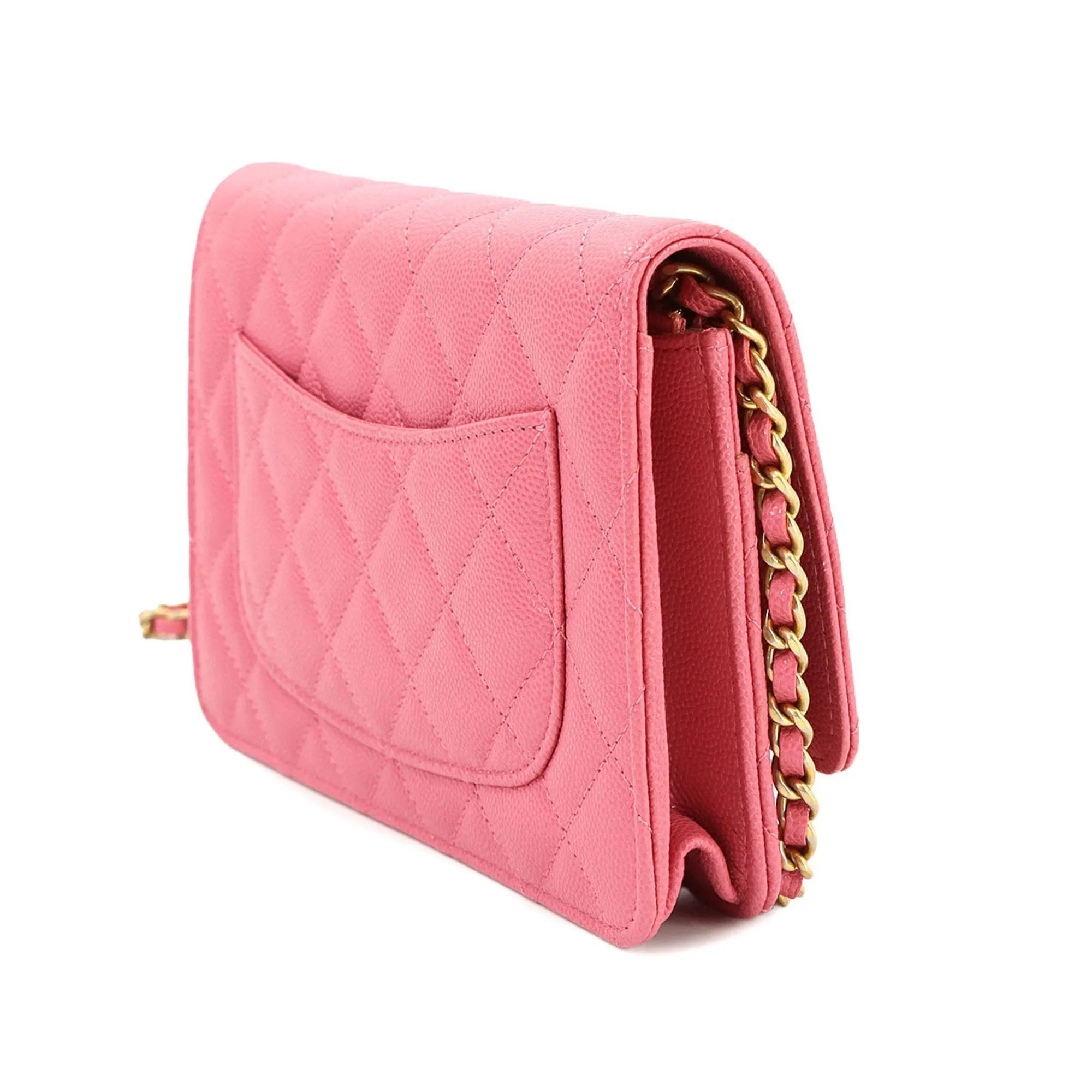 Chanel Grained Calfskin Chain/Shoulder Wallet (Pre-Owned)