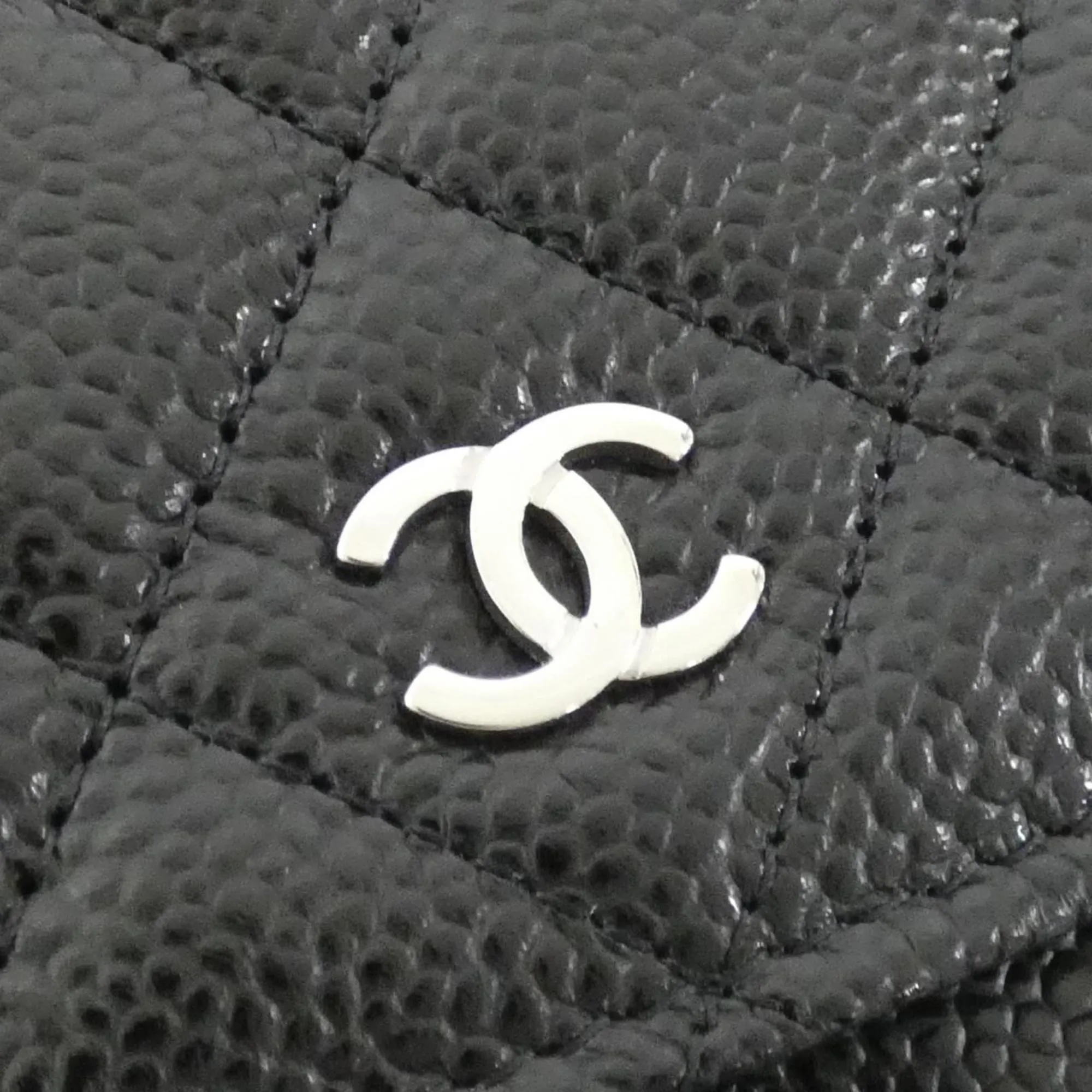 Chanel  Grained Calfskin Chain/Shoulder Wallet (Pre-Owned)