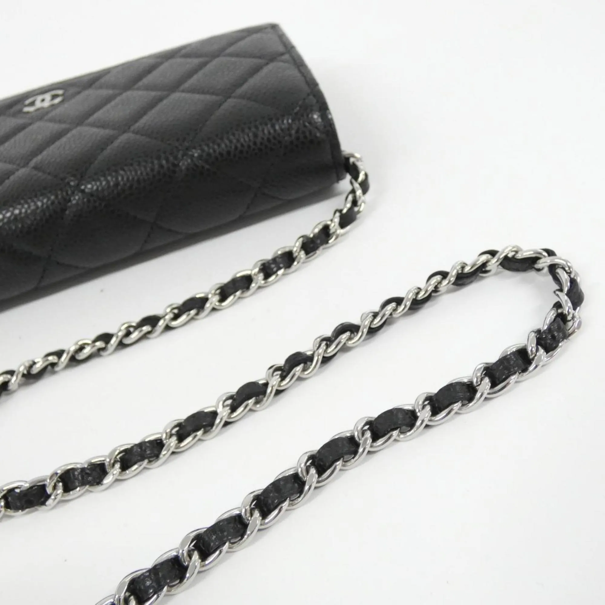Chanel  Grained Calfskin Chain/Shoulder Wallet (Pre-Owned)