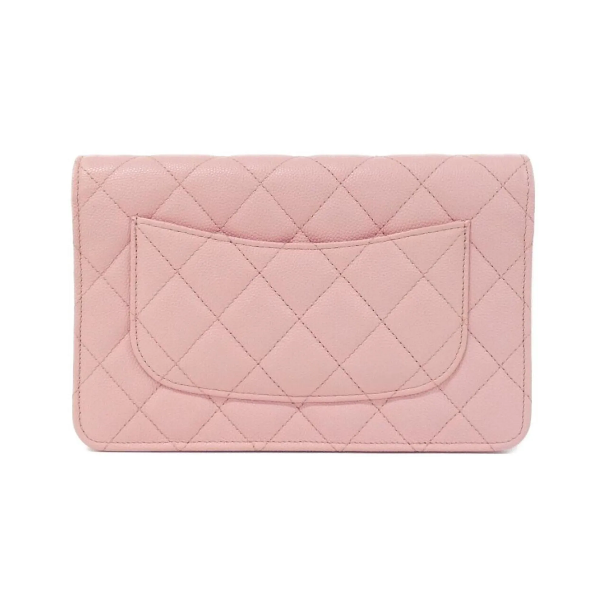 Chanel Grained Calfskin Chain/Shoulder Wallet (Pre-Owned)