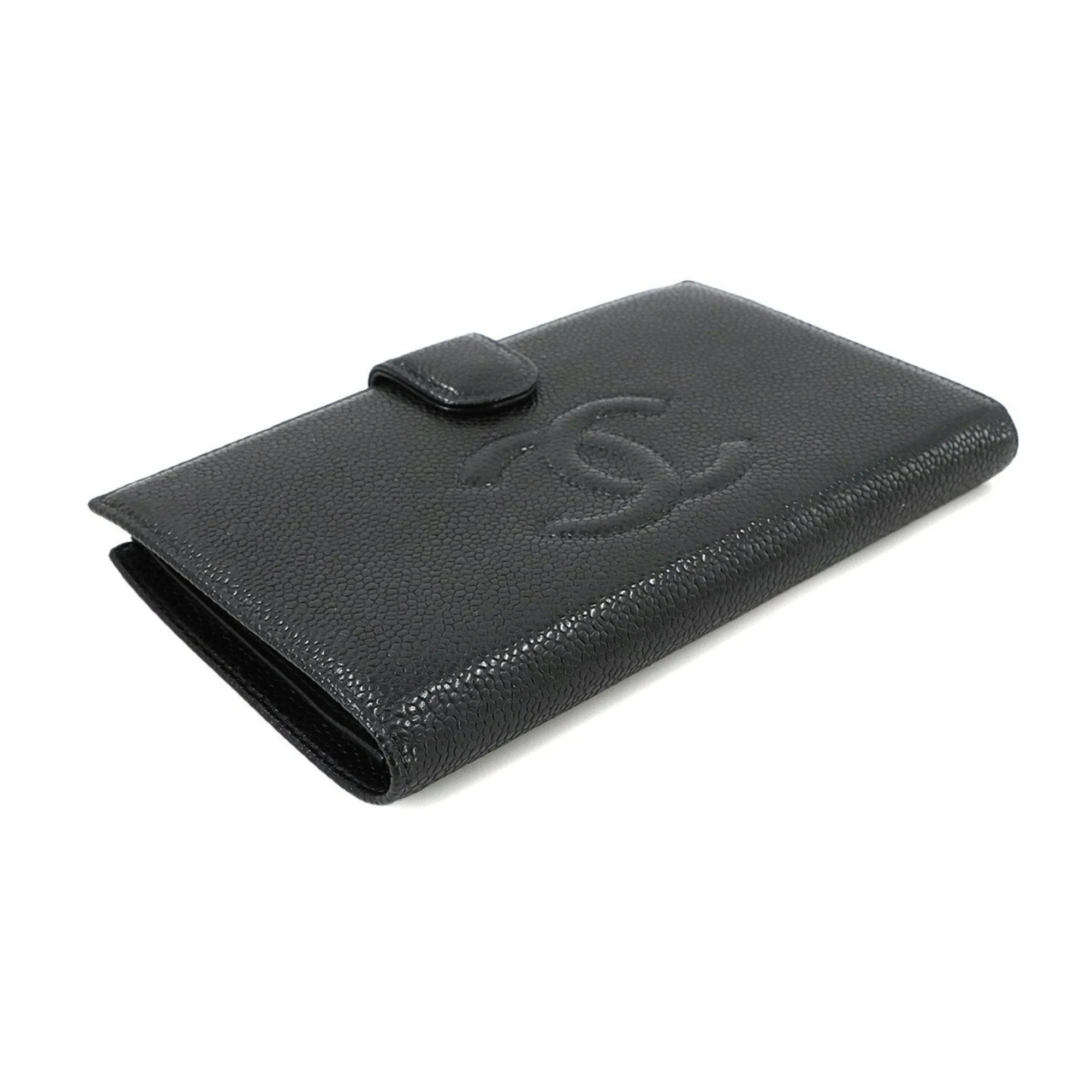 Chanel Grained Calfskin Long Wallet (Bi-Fold) (Pre-Owned)