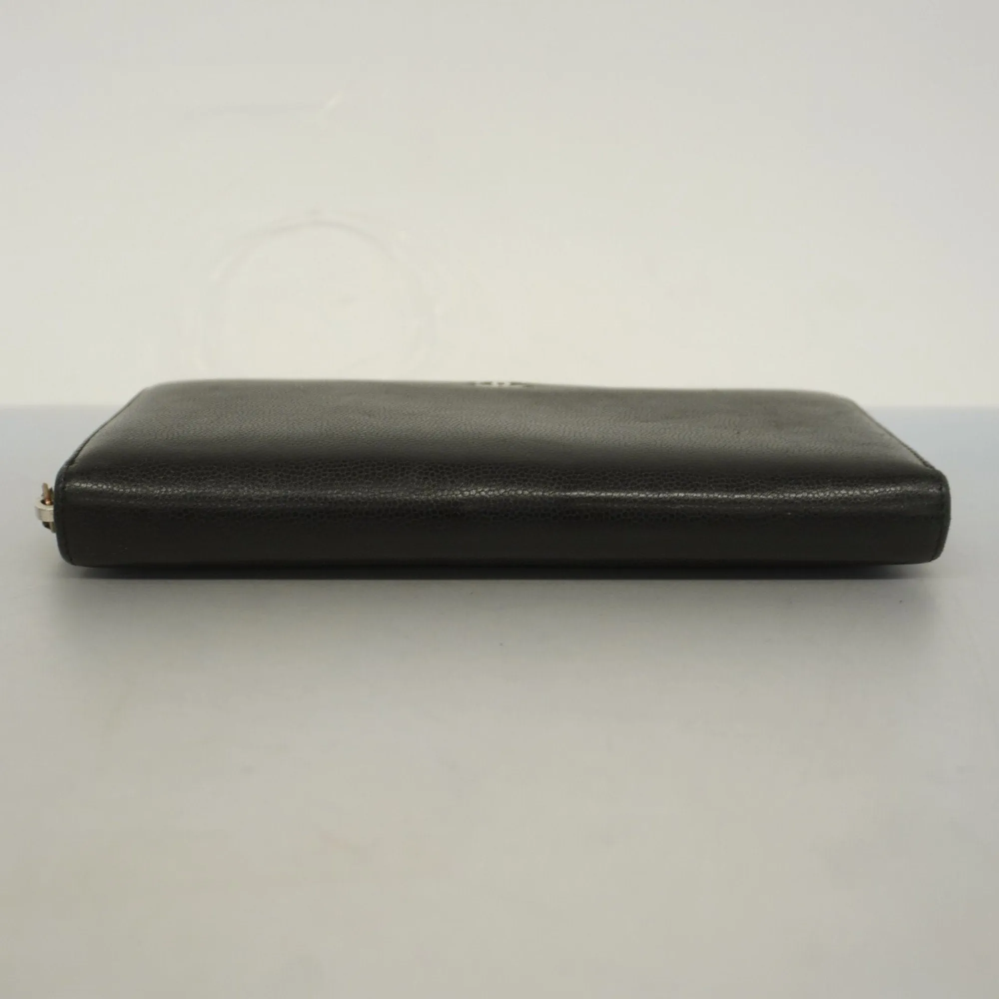 Chanel Grained Calfskin Long Wallet (Bi-Fold) (Pre-Owned)