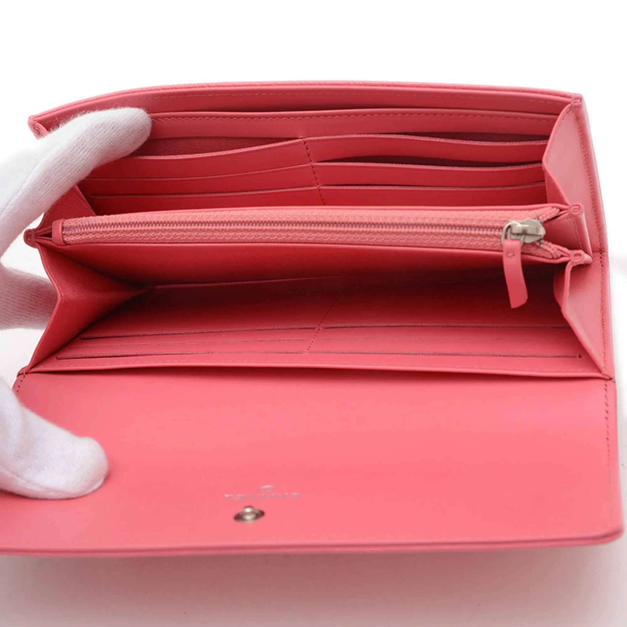 Chanel Grained Calfskin Long Wallet (Bi-Fold) (Pre-Owned)
